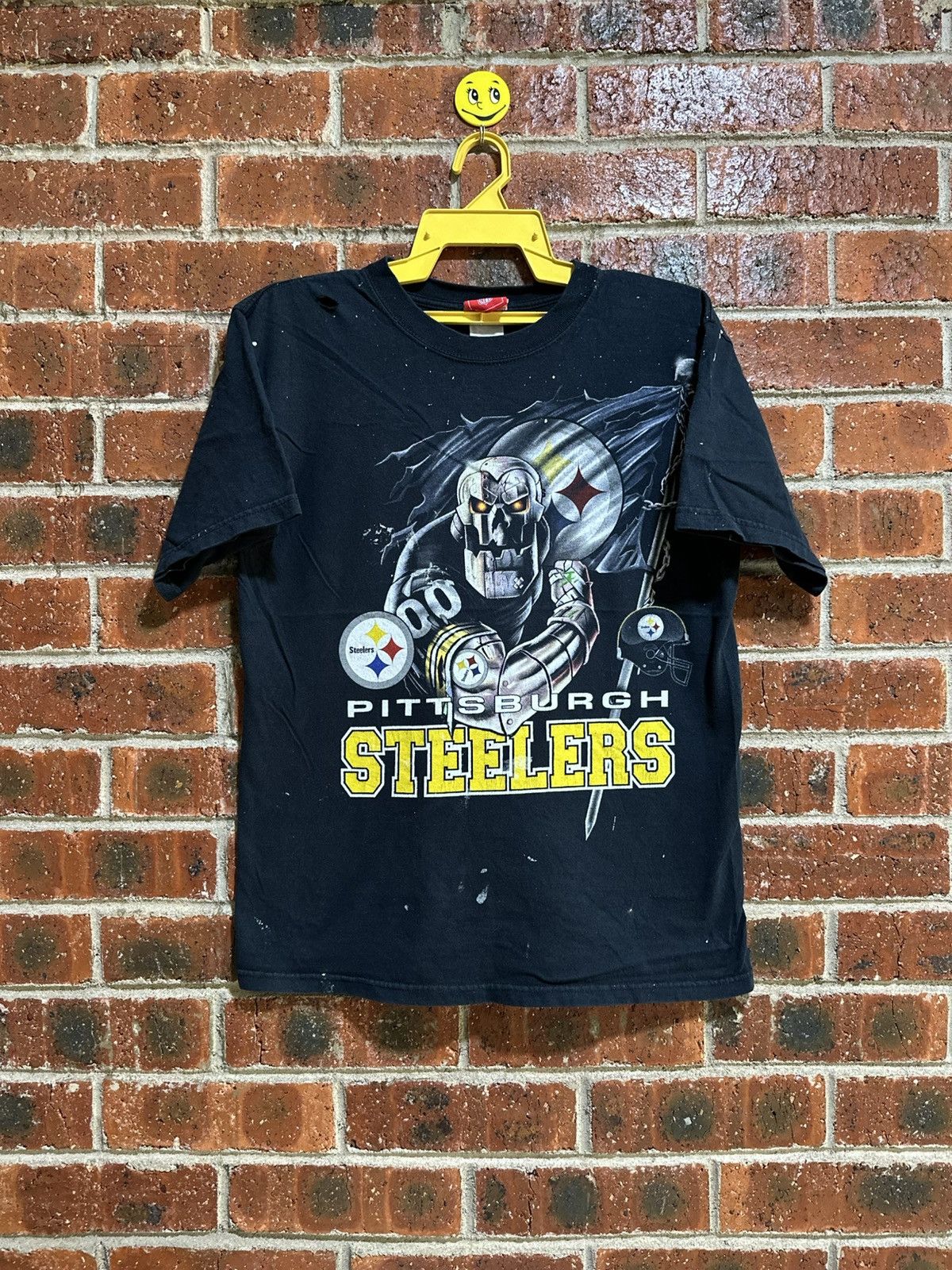 NFL × Vintage Thrashed Vintage Nfl Pitsburgh Steelers Distress Tee Size US M / EU 48-50 / 2 - 1 Thumbnail