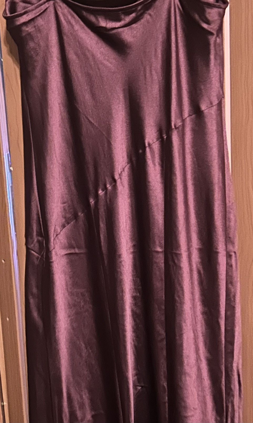 H&M H&M Burgundy Satin Slip Dress Size L / US 10 / IT 46 - 13 Thumbnail