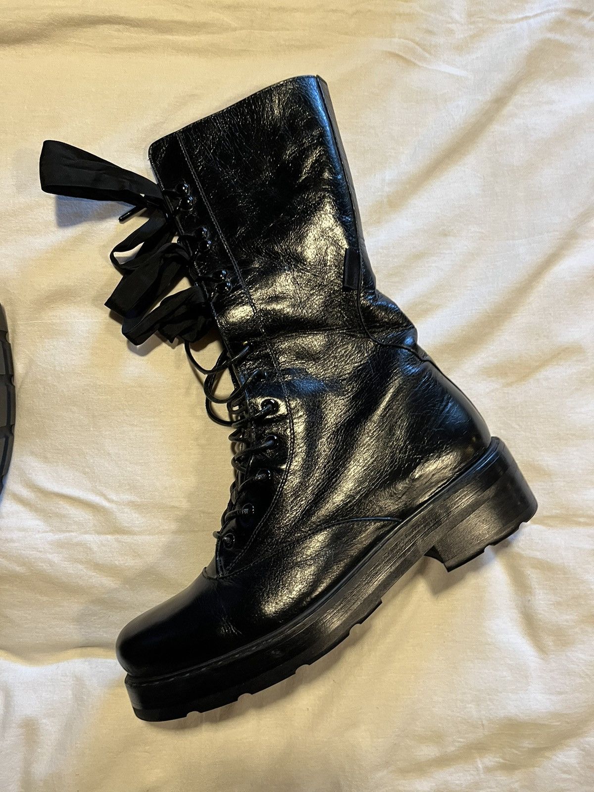 Olivier Theyskens Olivier Theyskens leather combat boots. Size US 10 / IT 40 - 13 Thumbnail
