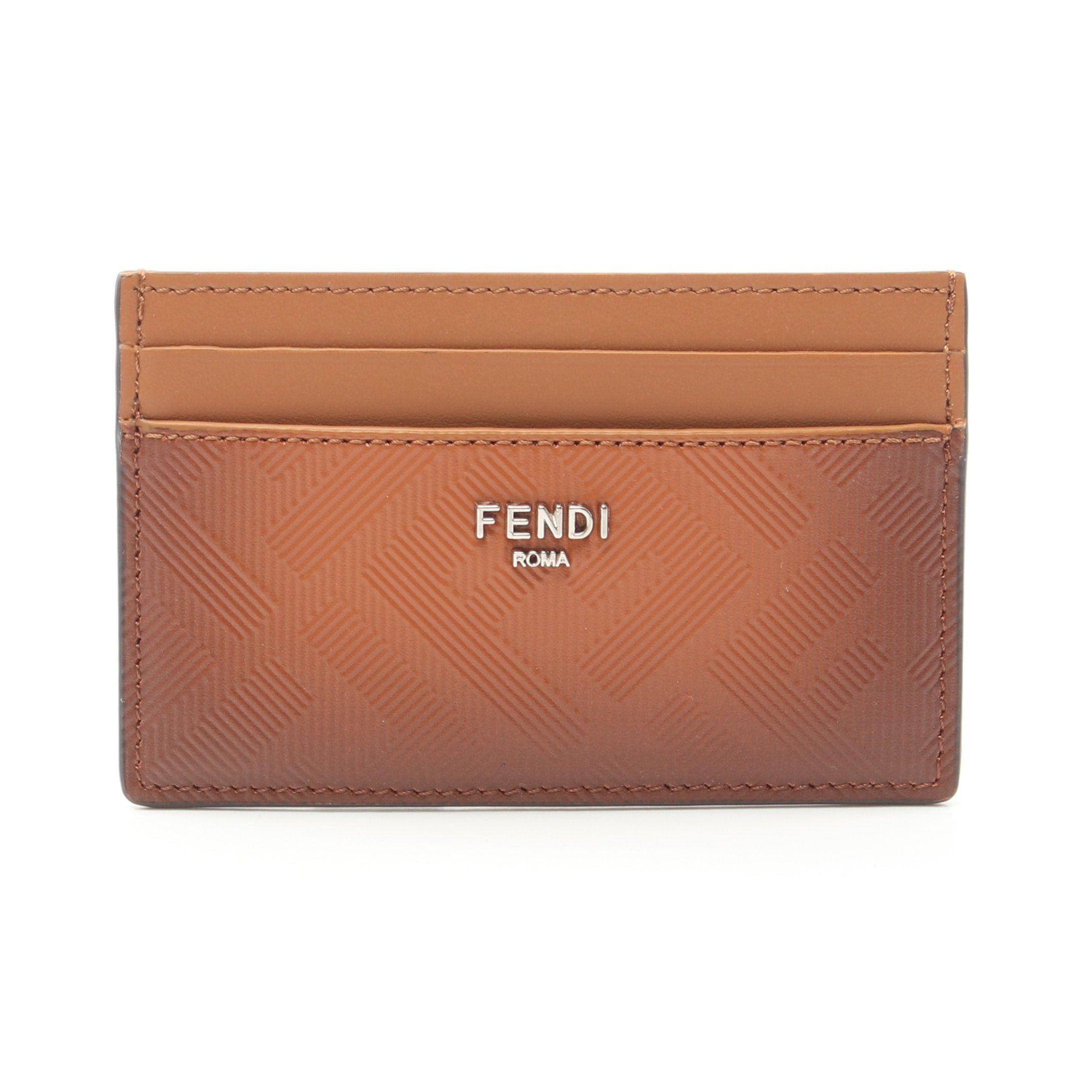 Fendi Fendi Card Case Leather Brown Size ONE SIZE - 1 Thumbnail