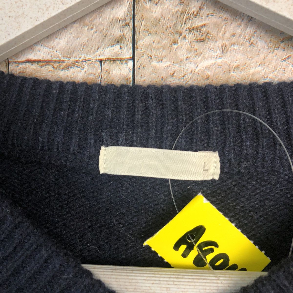 GU × Homespun Knitwear × Vintage GU japan Black plain vintage Knitwear #A894 Size US L / EU 52-54 / 3 - 9 Thumbnail