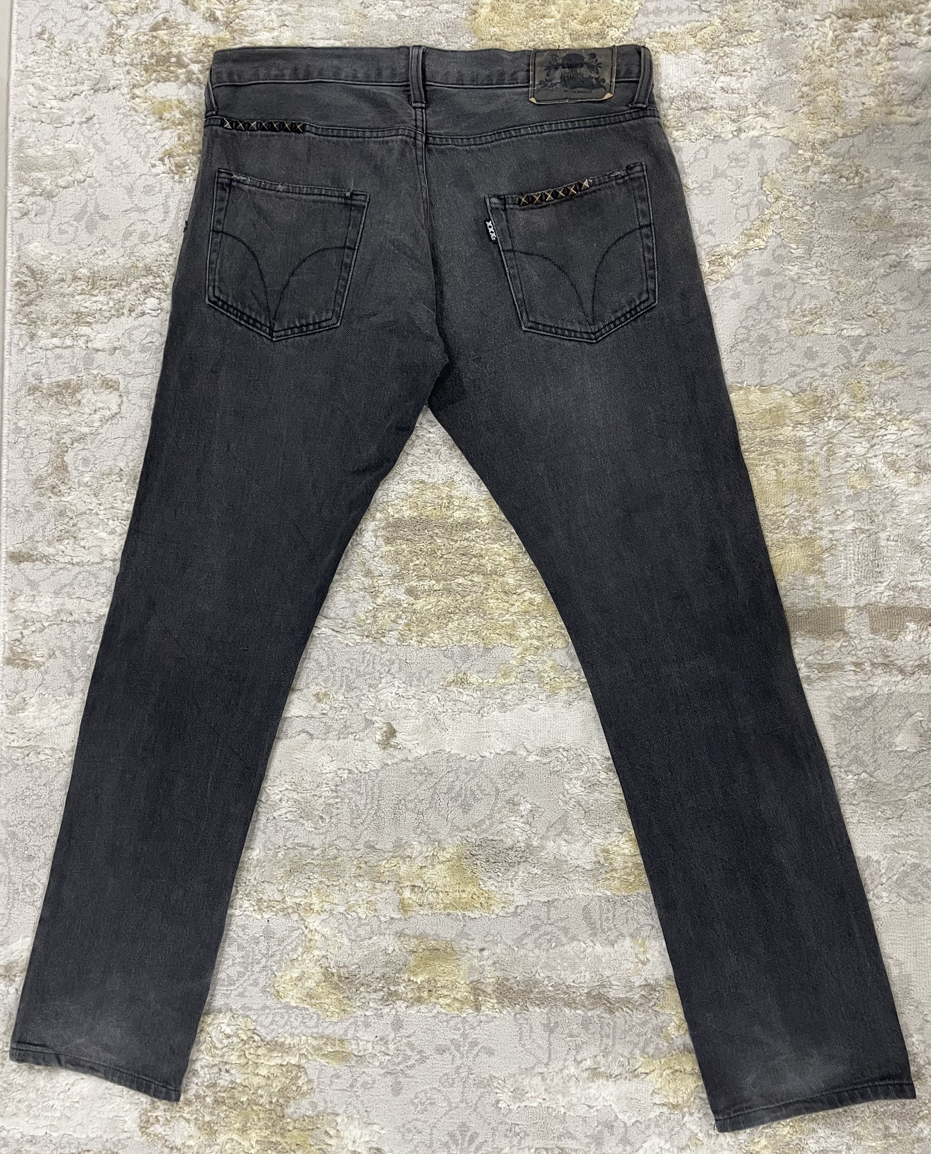 Hysteric Glamour Thee Hysteric XXX Black Washed Studded Jeans Size US 30 / EU 46 - 4 Thumbnail