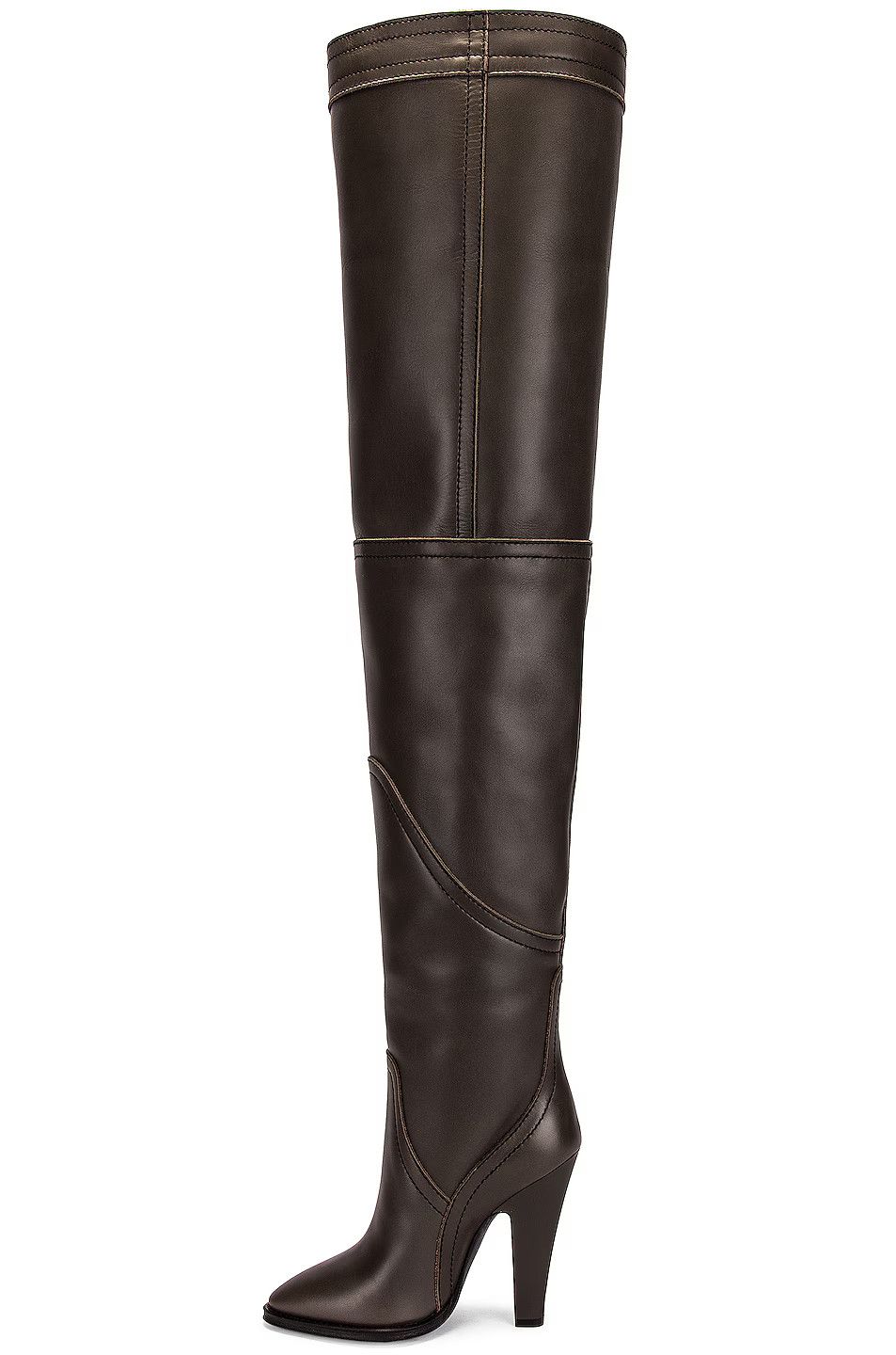 Saint Laurent Paris o1bcso1str0125 Kensington Over The Knee Boots in Dark Grey Size US 7 / IT 37 - 5 Thumbnail