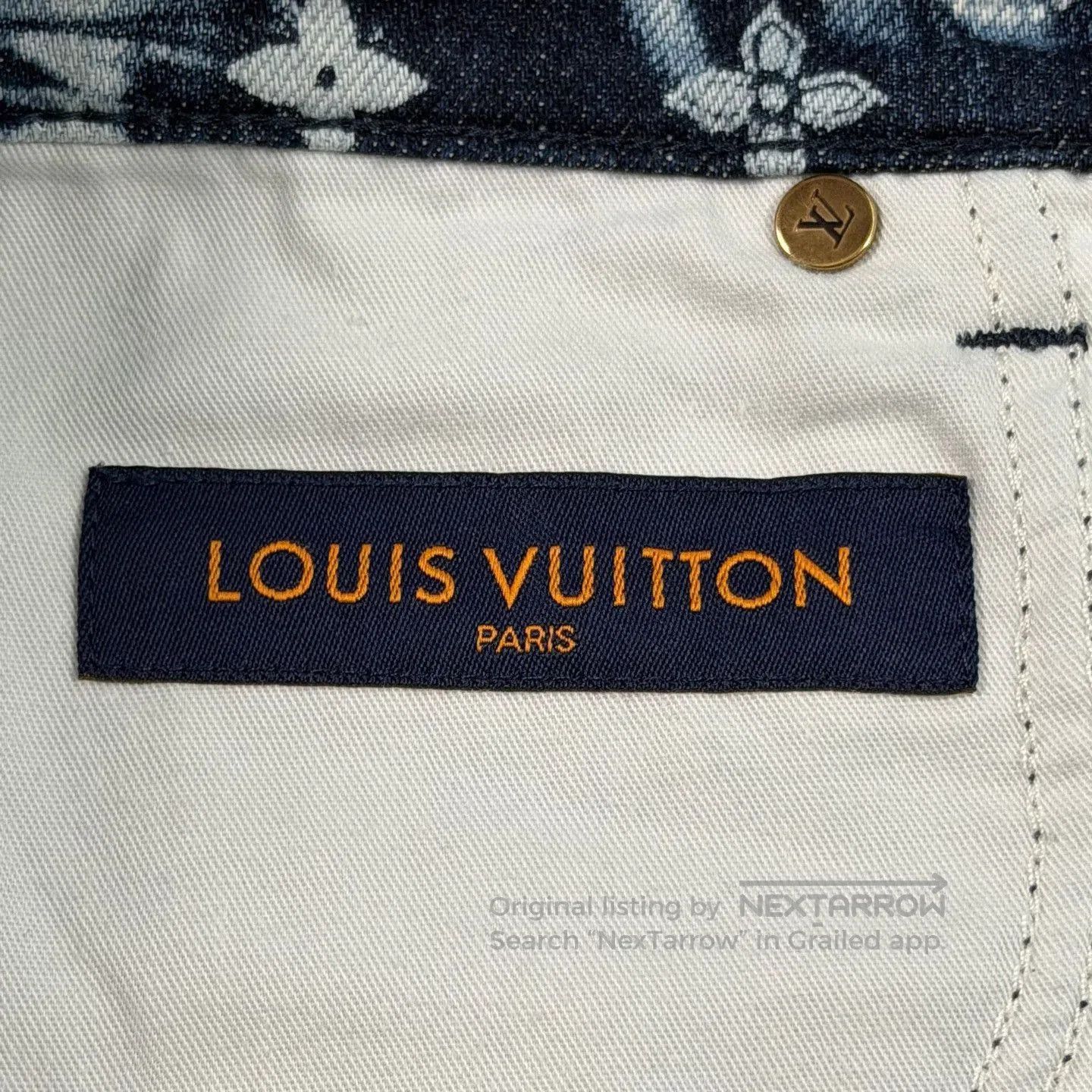 Louis Vuitton LV Bandana Print Denim Shorts. Size US 32 / EU 48 - 3 Thumbnail
