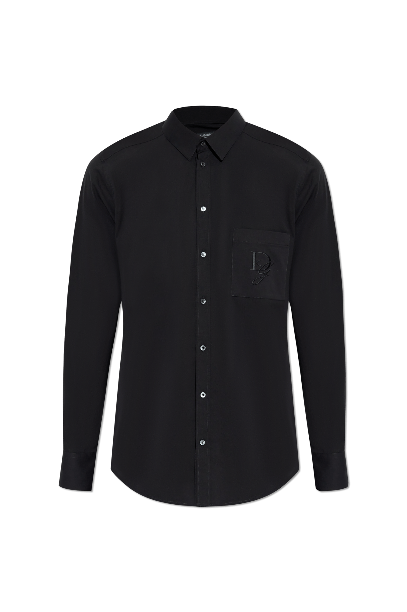 Dolce & Gabbana o1s22i1n0225 Embroidered Pocket Shirt in Black Size US S / EU 44-46 / 1 - 1 Thumbnail
