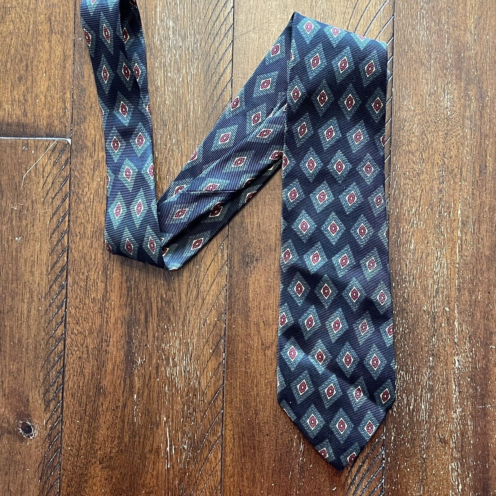 Polo Ralph Lauren Vtg Polo Ralph Lauren Geometric 100% Silk Tie Handmade USA 2 Size ONE SIZE - 2 Thumbnail