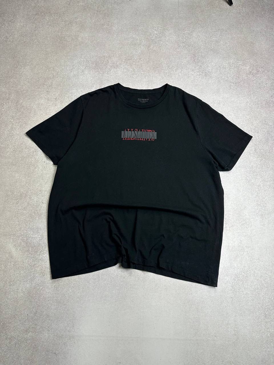 Allsaints Allsaints Tape Logo Black Relaxed T-shirt XXL Size US XXL / EU 58 / 5 - 2 Thumbnail