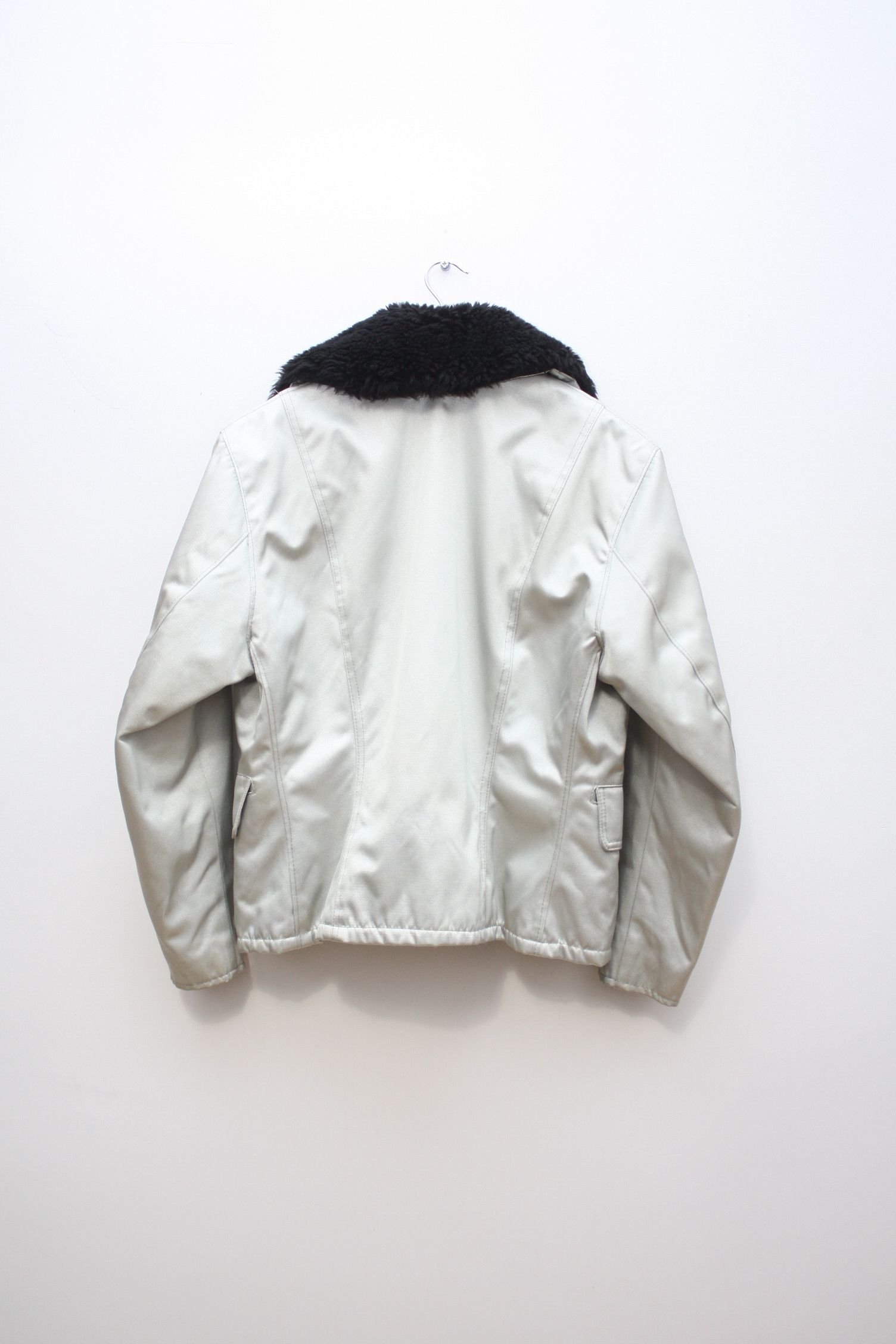 Schott Schott N.Y.C. Silver Nylon Women's Jacket Size M Made In USA Size M / US 6-8 / IT 42-44 - 2 Thumbnail