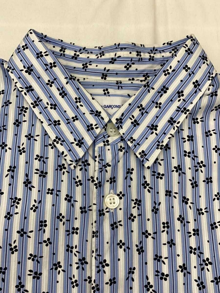 Comme des Garcons SHIRT Floral Striped Shirt Size US L / EU 52-54 / 3 - 6 Thumbnail