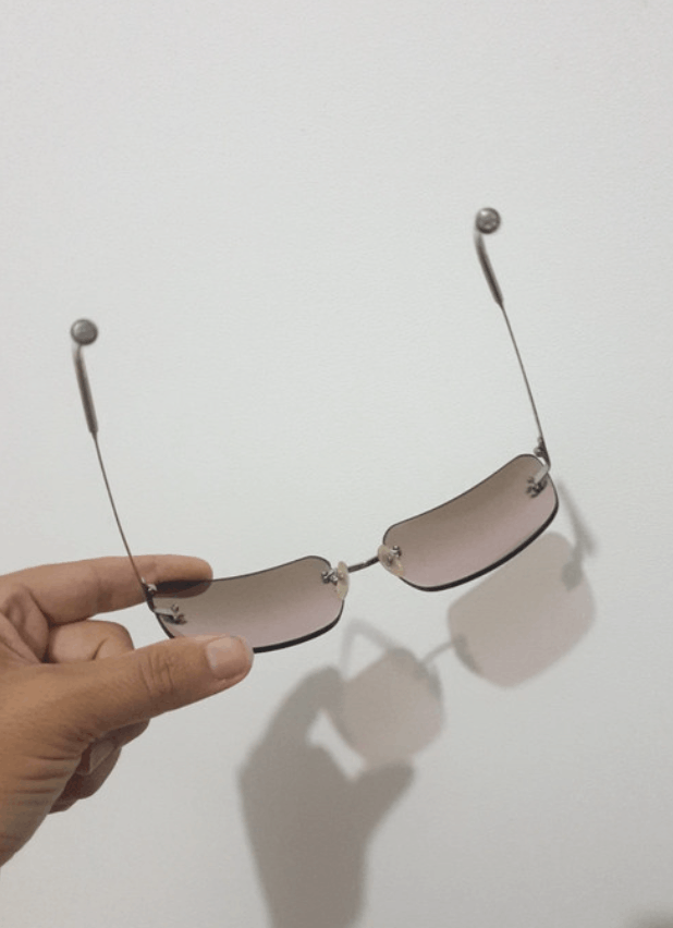 Chanel Chanel Sunglasses 4017 Rhinestone Rimless Vintage CC Logo Size ONE SIZE - 7 Thumbnail