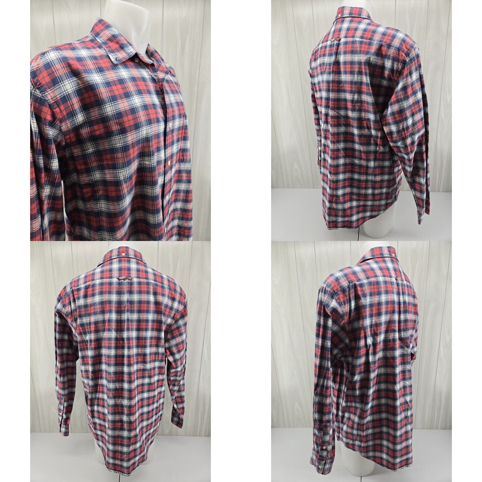 Izod VINTAGE IZOD Saltwater Relaxed Classics Red Plaid L/S Button Down Shirt Mens XL Size US XL / EU 56 / 4 - 8 Thumbnail