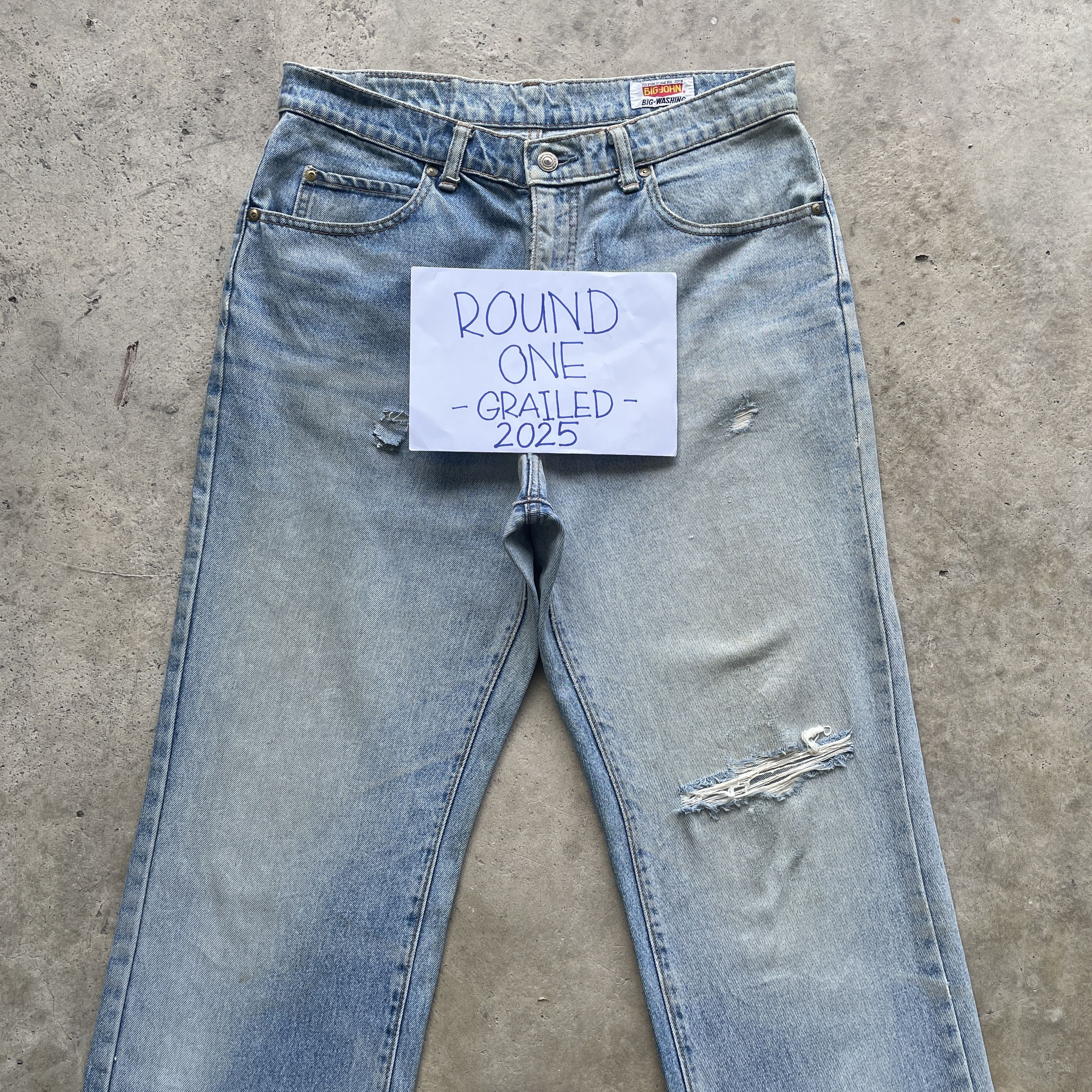 Japanese Brand VINTAGE JAPAN BRAND DISTRESSED JEANS FADED PANTS DENIM W33 Size US 33 - 3 Thumbnail
