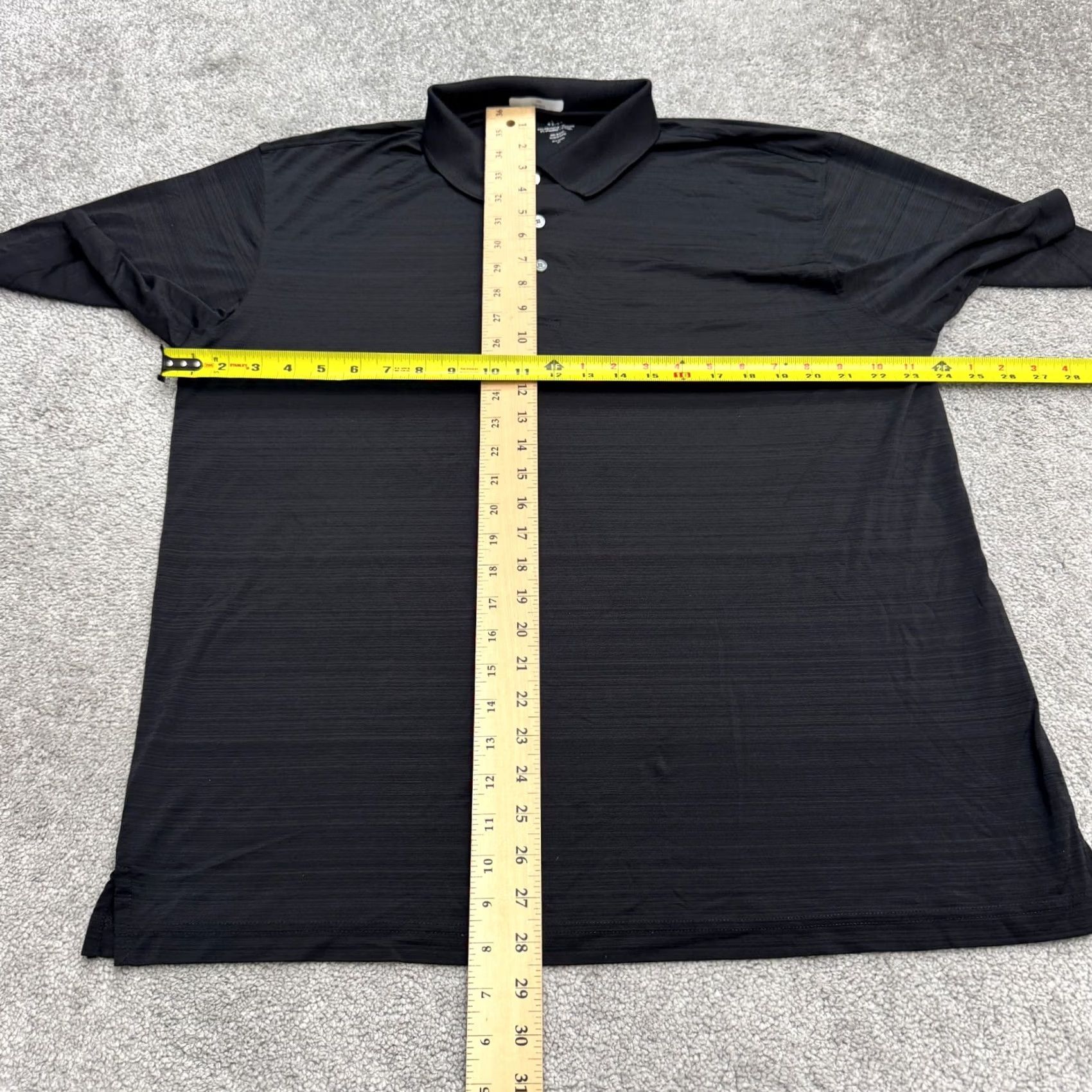 George George Polo Shirt Mens Large Black Short Sleeve Performance Golf Stretch Satin? Size US L / EU 52-54 / 3 - 6 Thumbnail