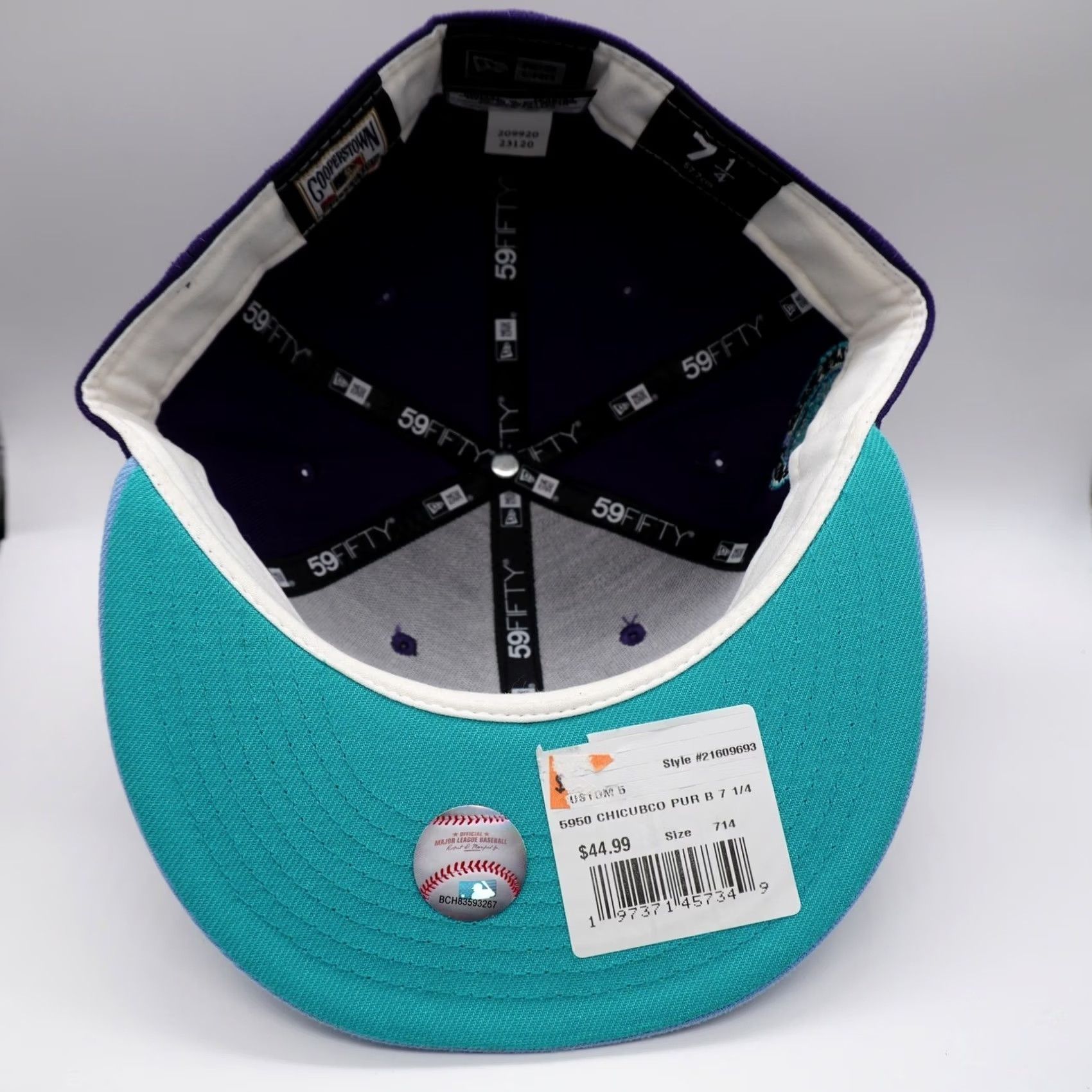 New Era New Era 59FIFTY Hat Mens 7 1/4 Purple Chicago Cubs Wrigley Field Patch Size ONE SIZE - 5 Thumbnail