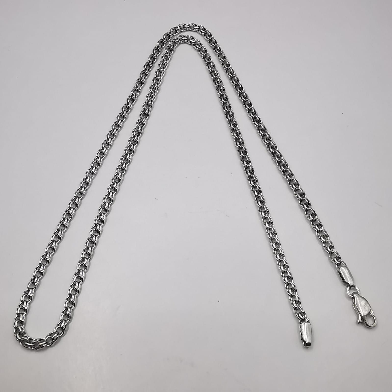 Sterling Silver Vintage Chain,925 Sterling Silver,Signed ,Handmade 20,31g Size ONE SIZE - 5 Thumbnail