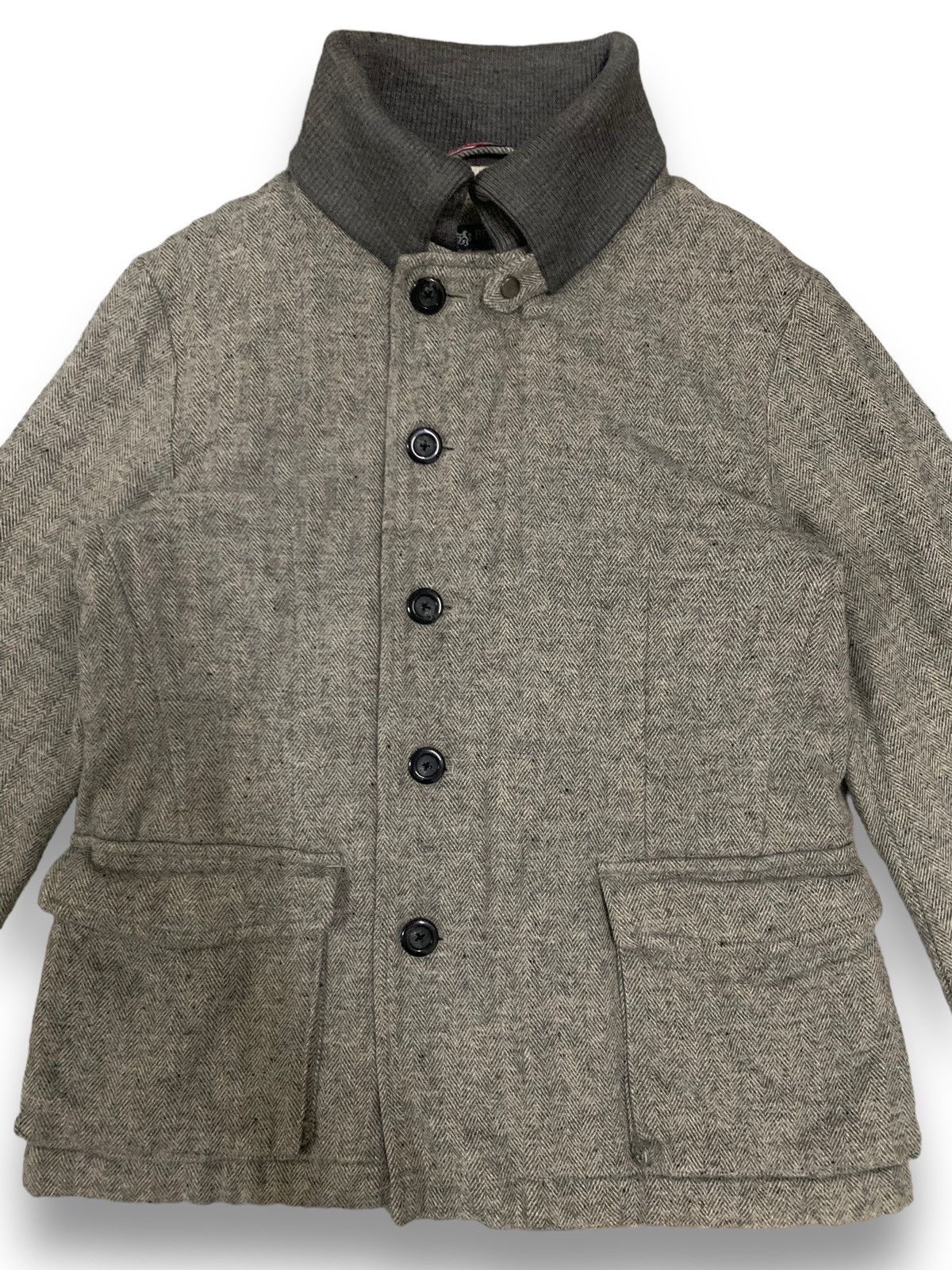 Beams Plus Japanese Beams Heart Wool Blend Herringbone Pattern Jacket Size US S / EU 44-46 / 1 - 4 Thumbnail