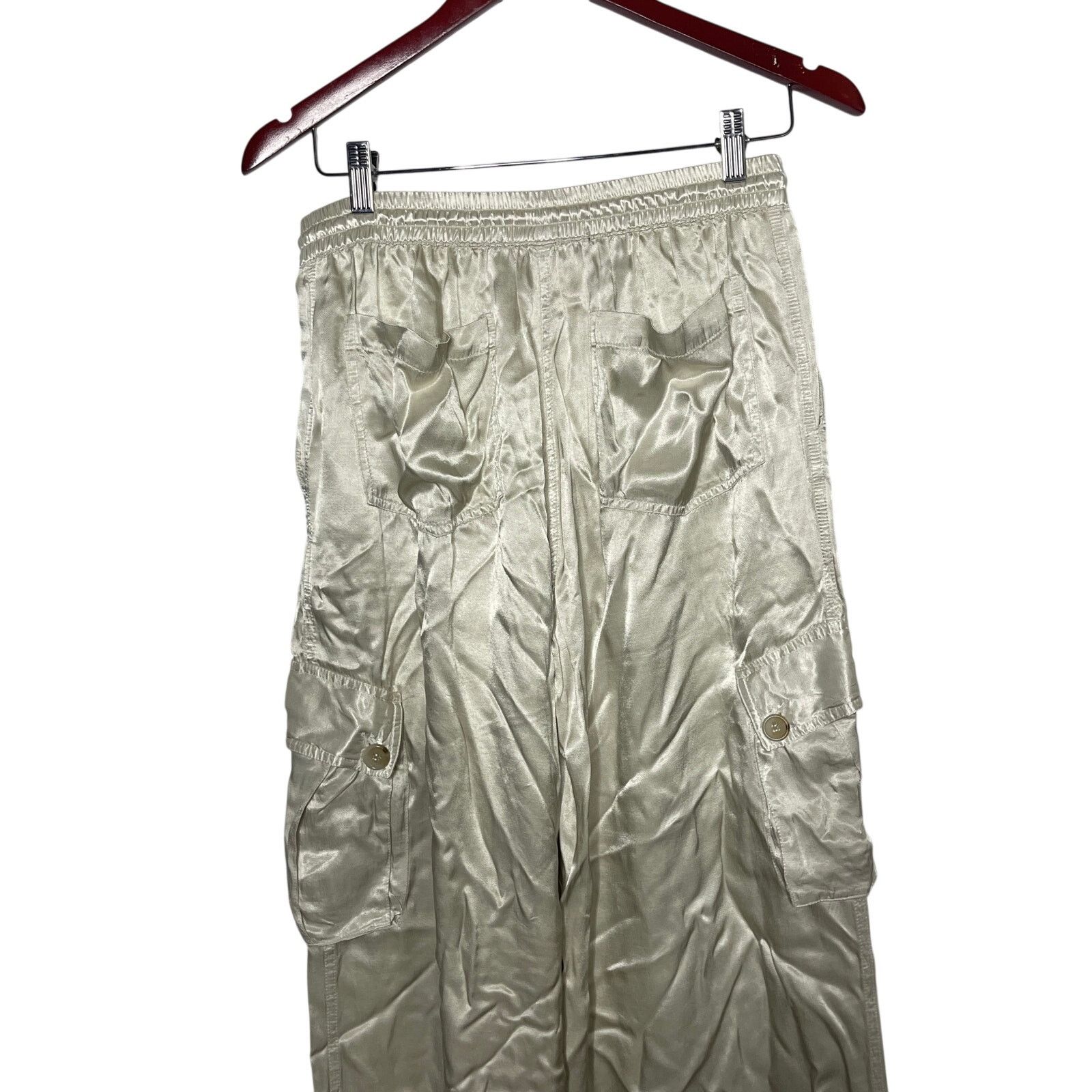 Other New Pharaoh Mason Cargo Pant in Vintage Satin in Oyster 1 S Size 26" / US 2 / IT 38 - 7 Thumbnail