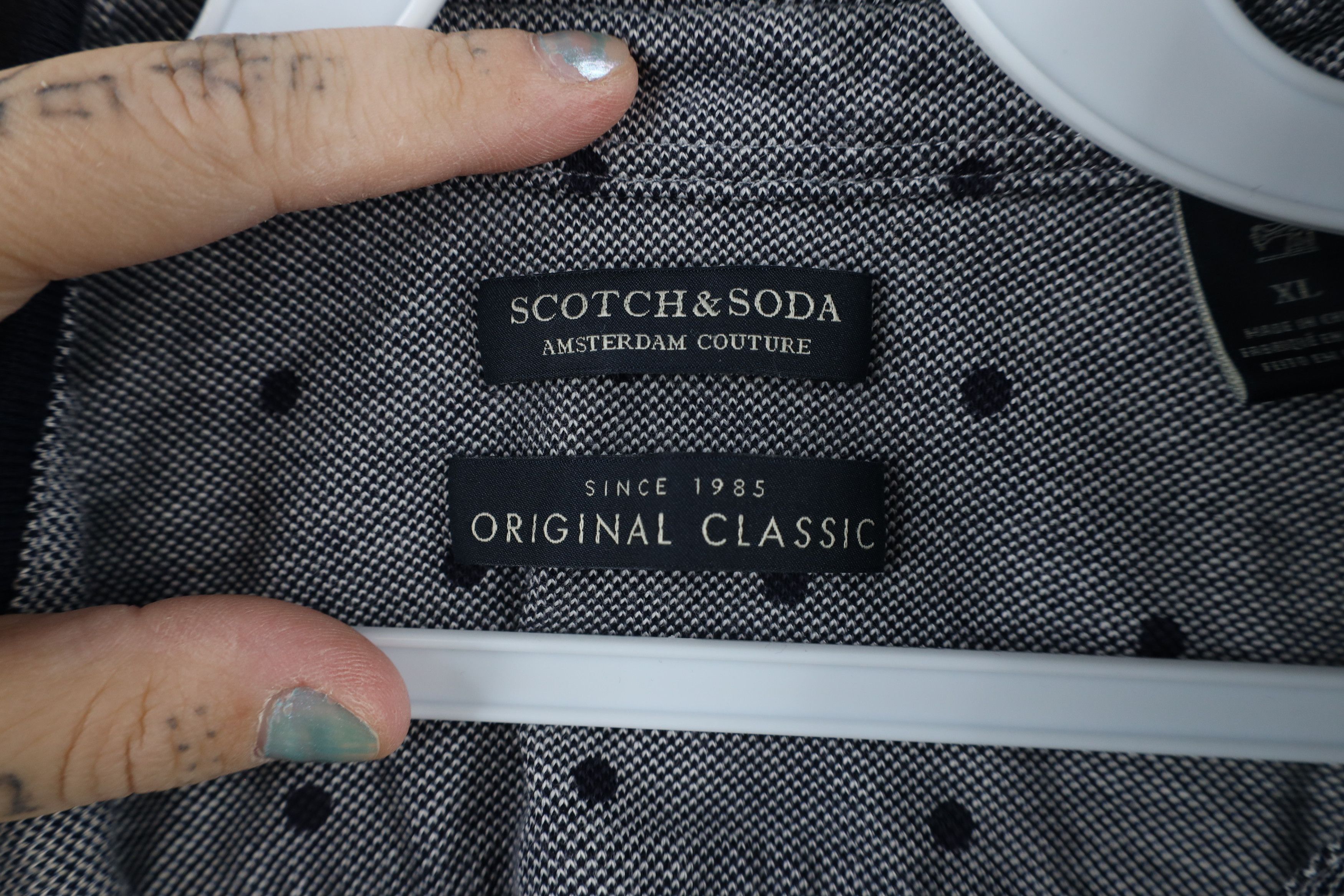 Vintage Scotch & Soda Classic Fit Polka Dot Collared Golf Polo Shirt Size US XL / EU 56 / 4 - 5 Thumbnail