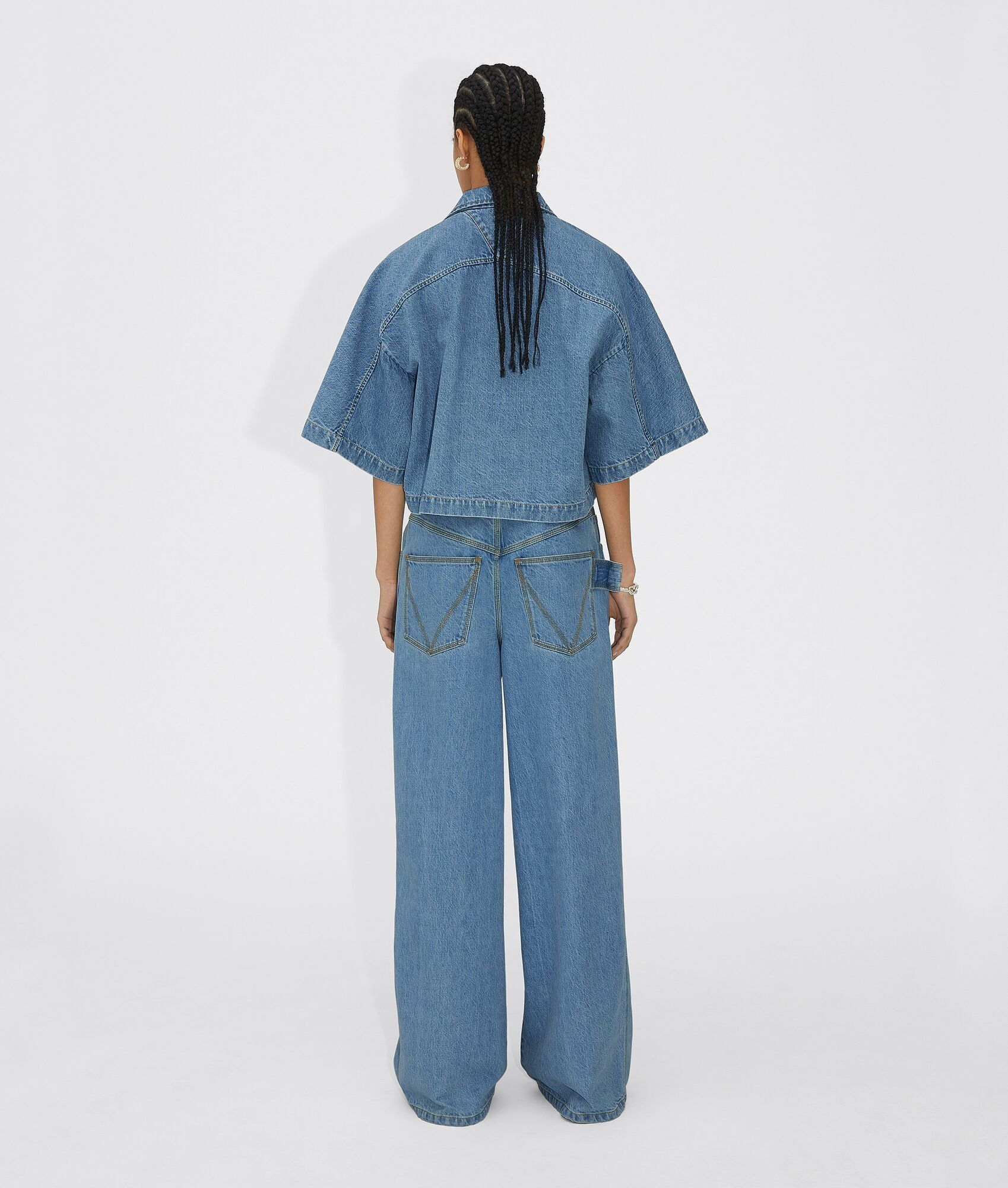 Bottega Veneta o1n1vont0325 Denim Trouser in Light Bleach Size 24" / US 00 / IT 34 - 3 Thumbnail