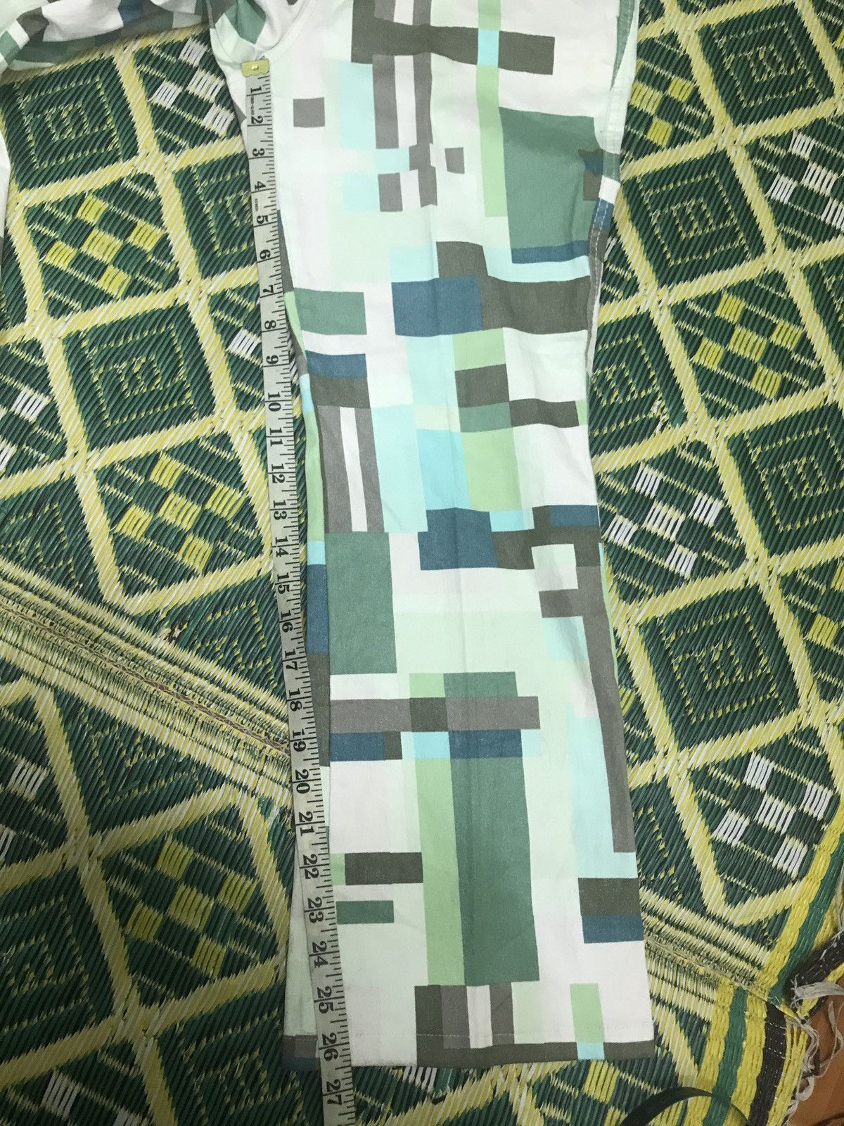 Designer × Japanese Brand × Vintage FAMOUS GREEN ABSTRACT FLARED BY TRANS WORK Size 30" / US 8 / IT 44 - 13 Thumbnail