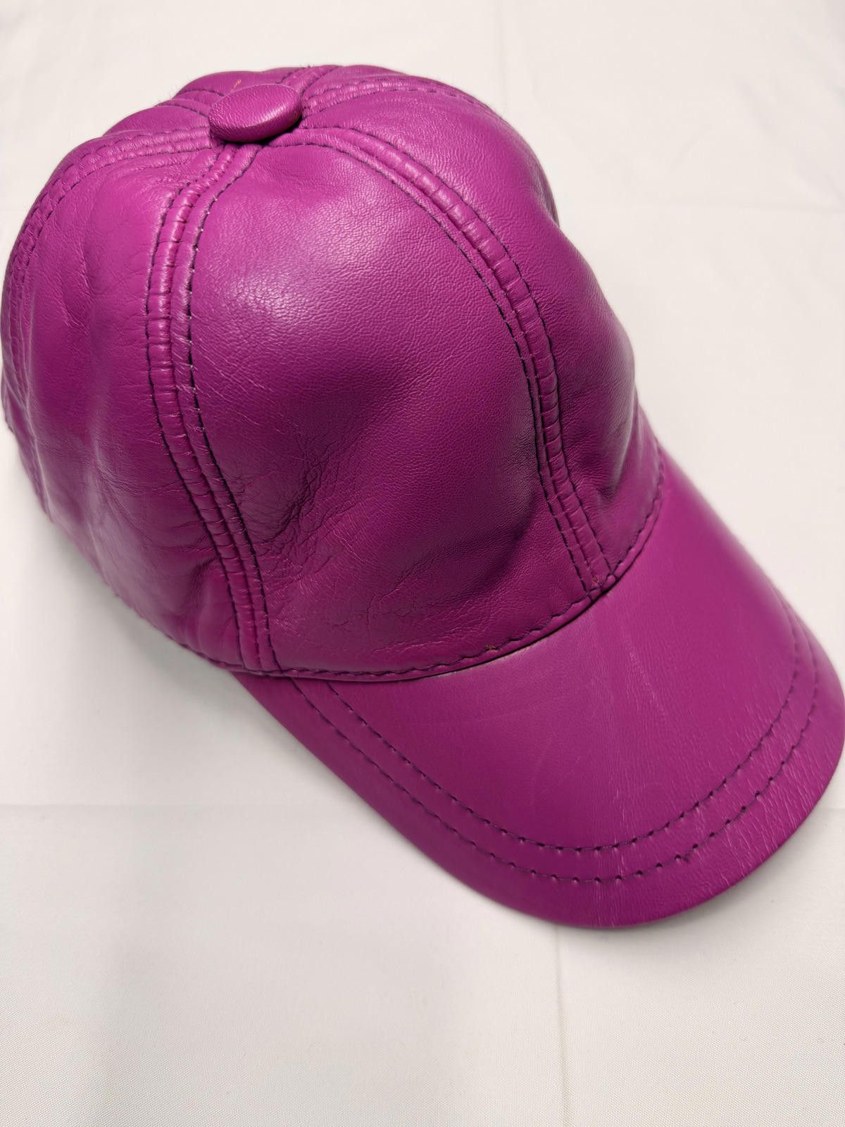 Other NEW Pink Leather Baseball Cap - Premium Hat #009 Size ONE SIZE - 3 Thumbnail