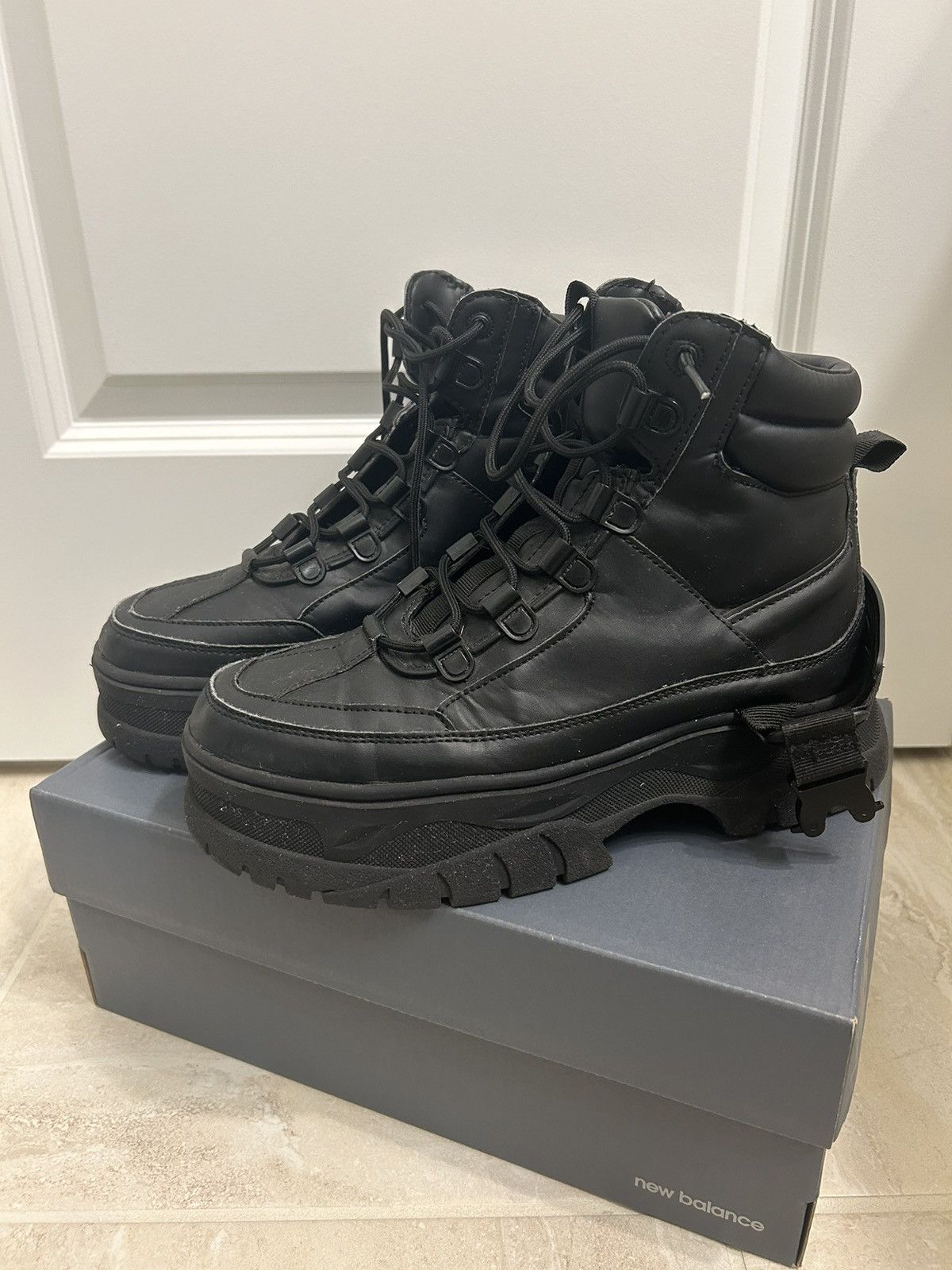 Vintage Opium Type Black Combat Chunky Black Boots | Grailed