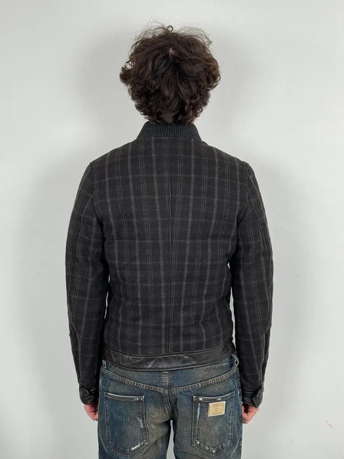 Dolce & Gabbana 2000s Dolce & Gabbana Dark Grey Wool Shattered Bomber Jacket Size US M / EU 48-50 / 2 - 3 Thumbnail