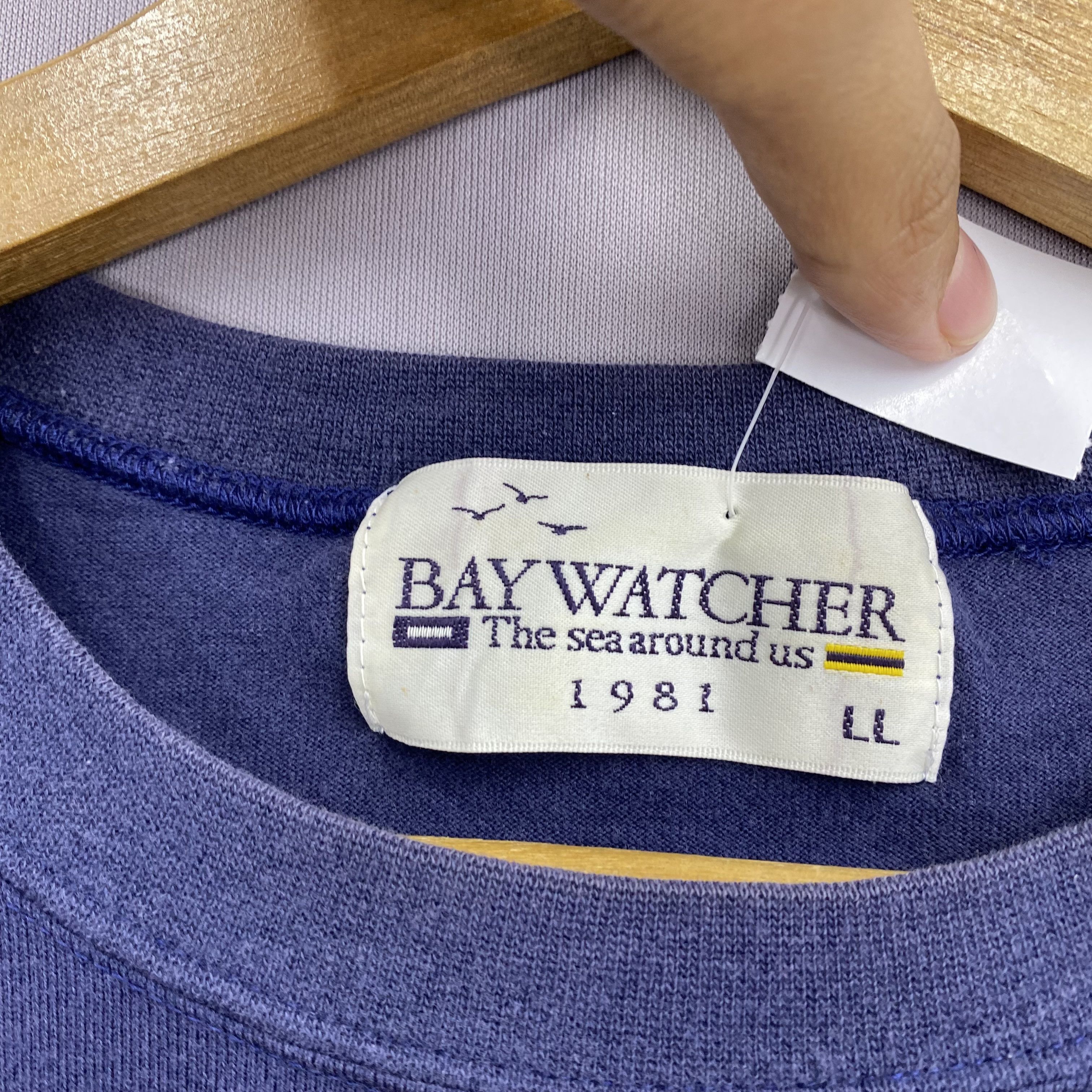 Japanese Brand Vintage 90s Bay Watcher T-Shirts Crewneck Tees Size US M / EU 48-50 / 2 - 4 Thumbnail