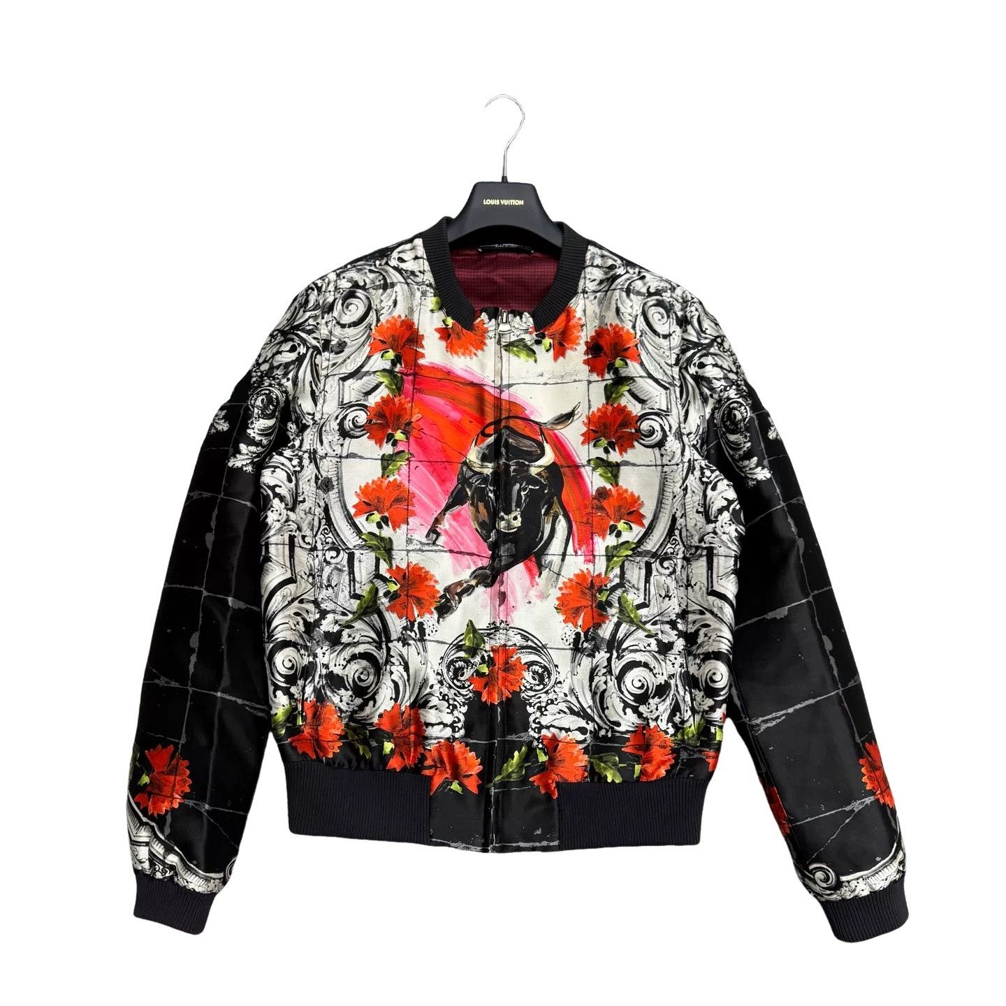 Dolce & Gabbana Dolce & Gabbana Bull Floral Print Bomber Jacket Size 50 Size US M / EU 48-50 / 2 - 1 Thumbnail