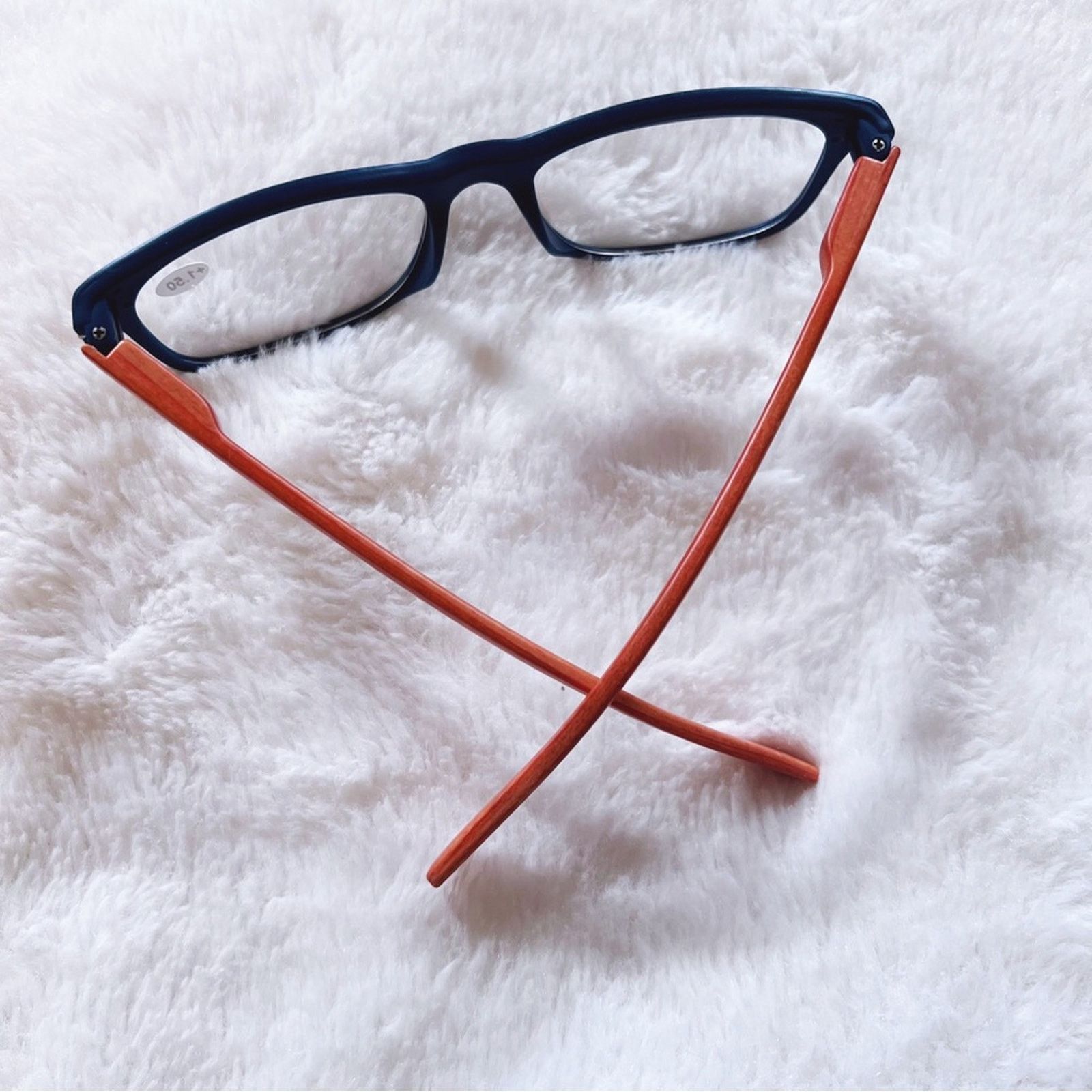 Other Olivia Blue with Orange Wood Reader Glasses Size ONE SIZE - 8 Thumbnail