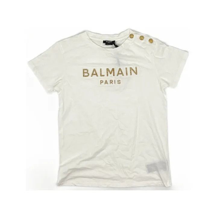 Balmain Balmain Kids Logo Print Round Neck T-Shirt -2507 Size US L / EU 52-54 / 3 - 2 Thumbnail