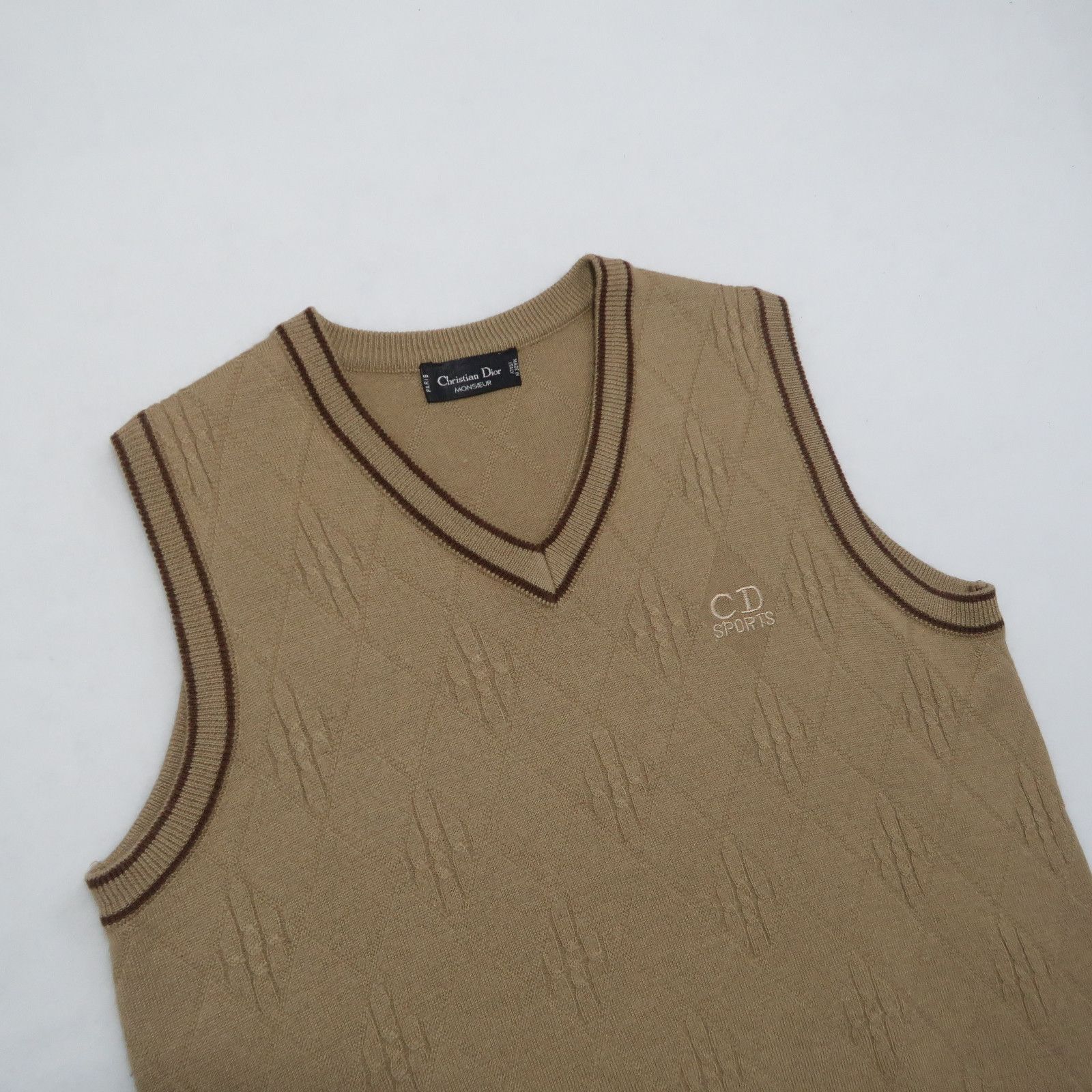 Christian Dior Monsieur 90s Christian Dior Sports Monogram Cable Knit Vest Fuzzy Size US S / EU 44-46 / 1 - 3 Thumbnail