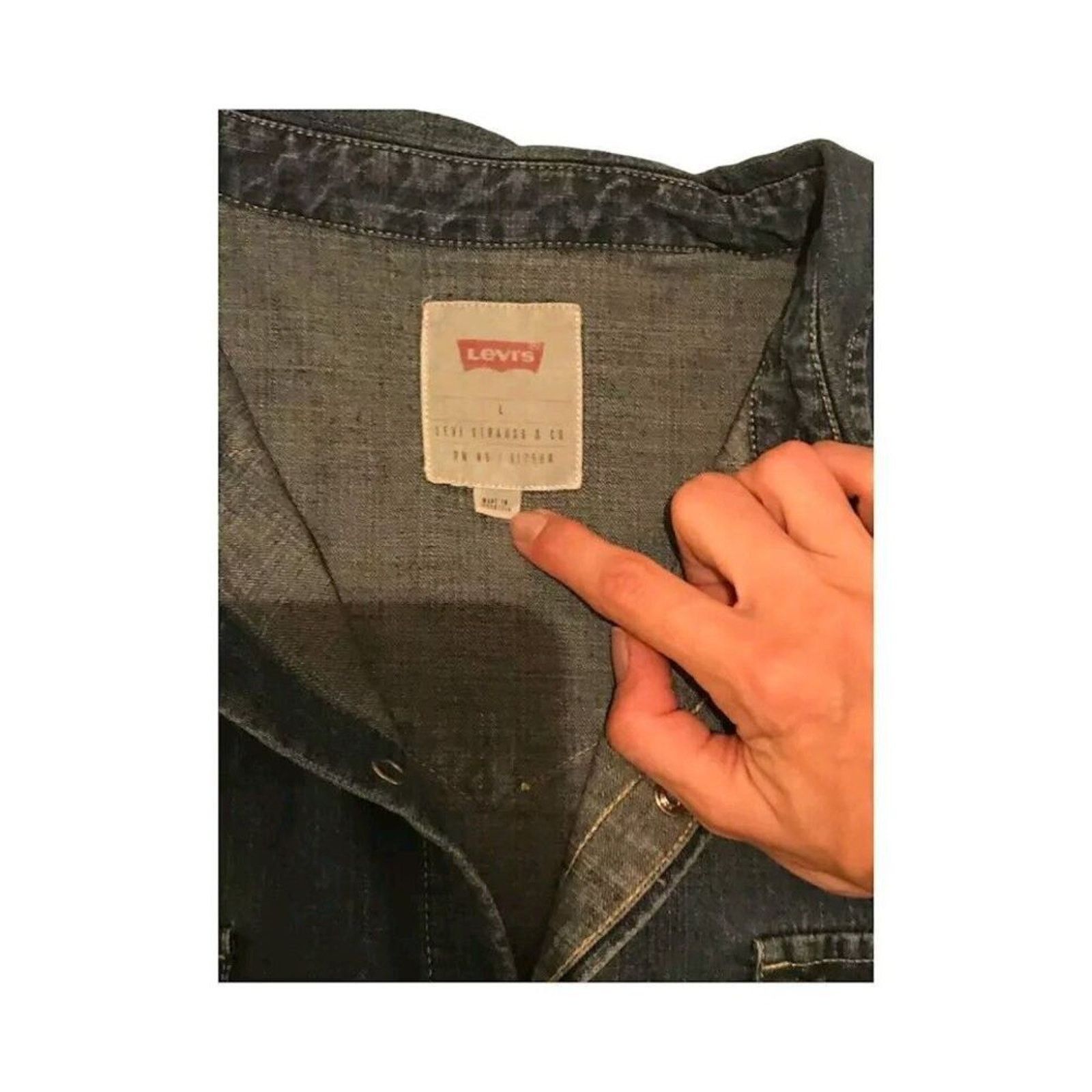 Levi's NWOT Levi's Men's Shirt Black Denim Long Sleeve Button-Up L Size US L / EU 52-54 / 3 - 5 Thumbnail