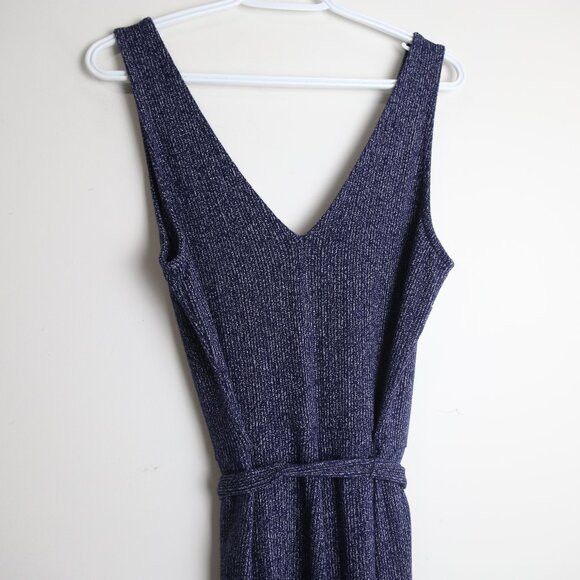 Gap Gap Ribbed Belt-Tie Knit Wide Leg Jumpsuit Size Medium Size 28" / US 6 / IT 42 - 5 Thumbnail