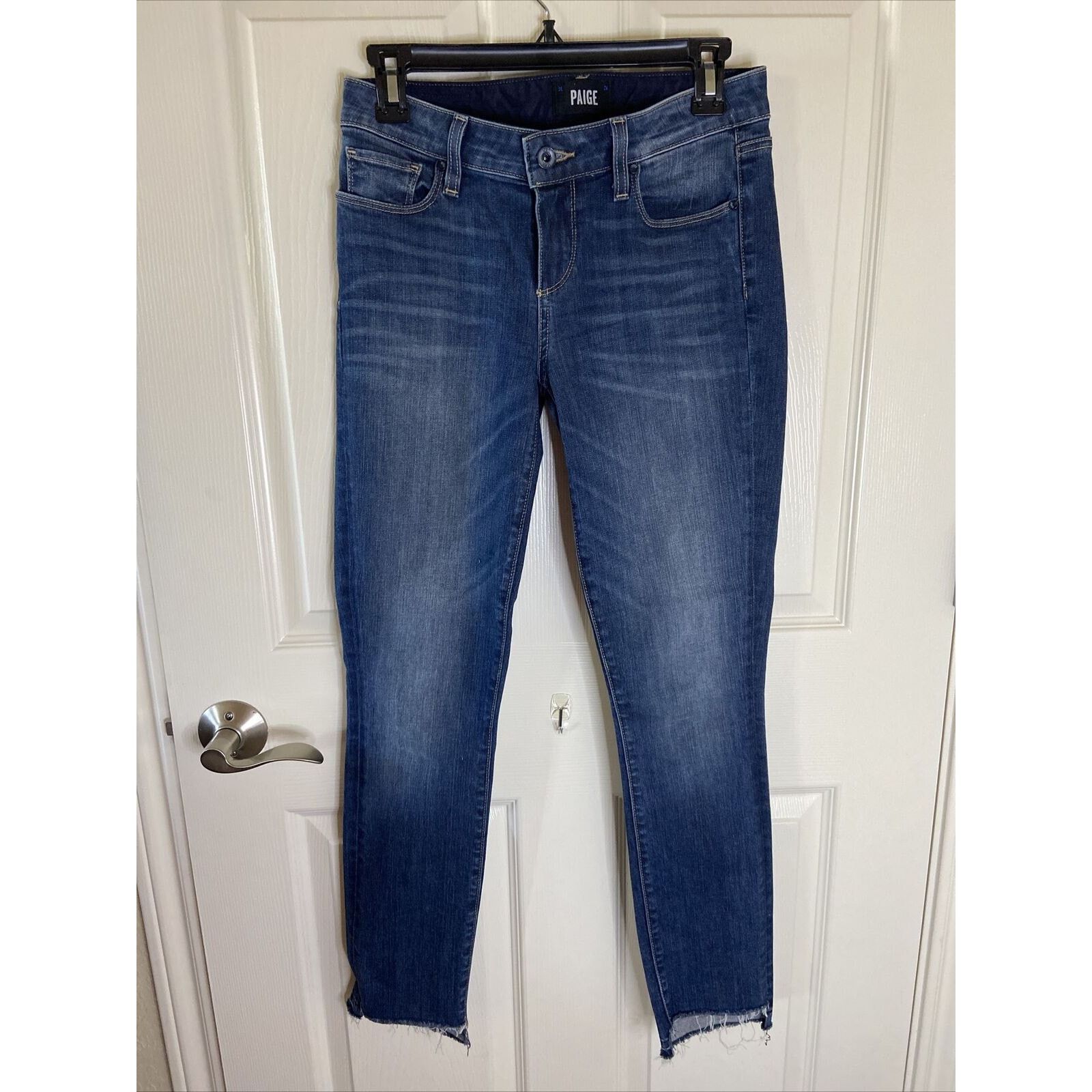 Paige Paige Skyline Ankle Peg High Rise High Low Hem Jeans 26 Size 26" / US 2 / IT 38 - 2 Thumbnail