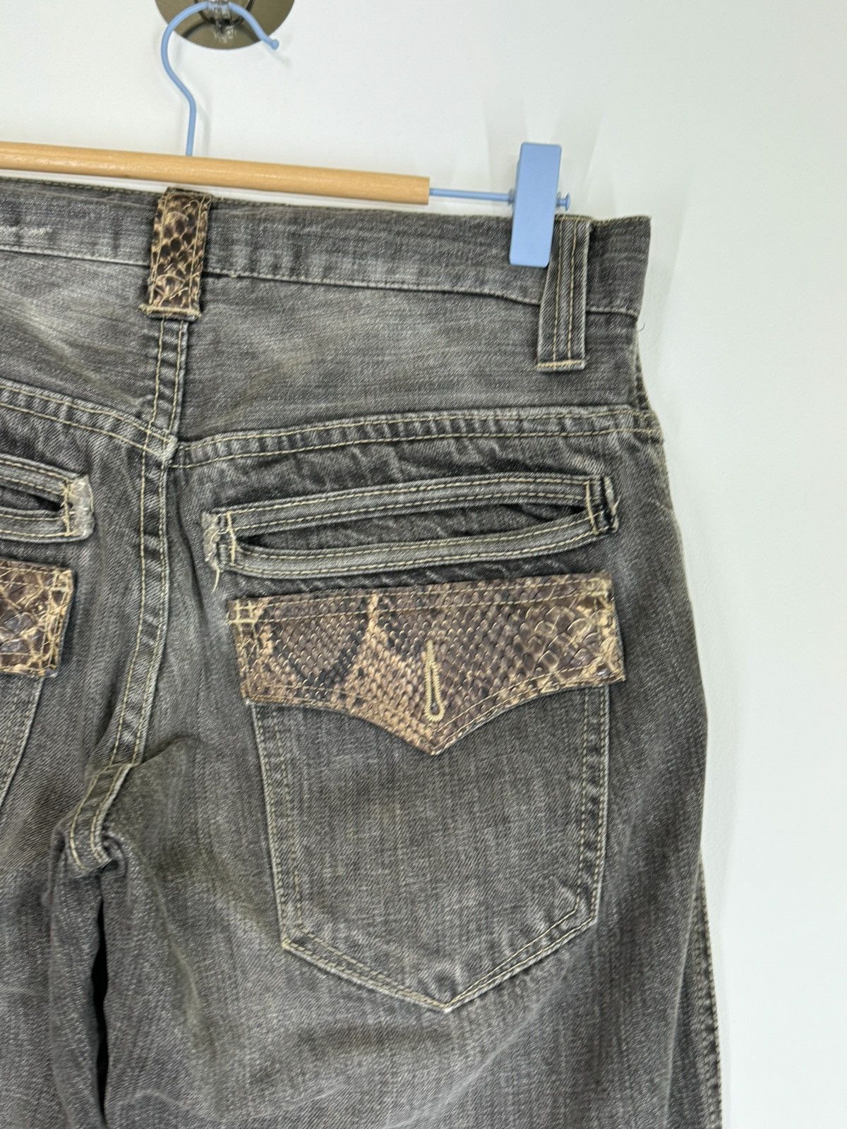 Hysteric Glamour × If Six Was Nine × Vintage TWISTED CUT TAKAIQ.COM SNAKE SKIN DENIM Size US 30 / EU 46 - 10 Thumbnail