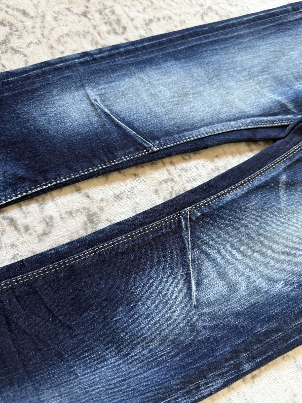 Japanese Brand Gostar De Fuga Shadow Fade Wash Whiskers Skinny Jeans Size US 29 - 7 Thumbnail