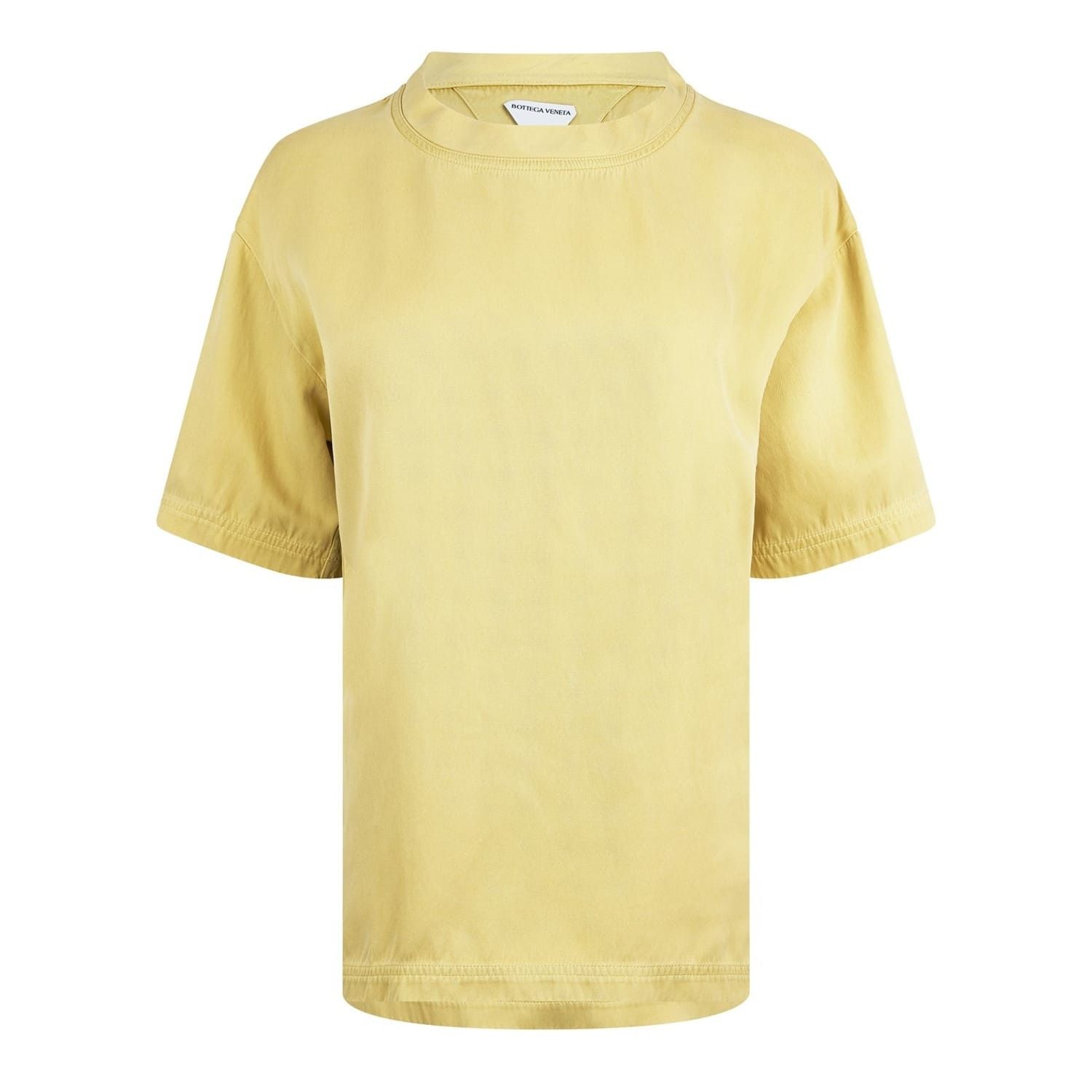 Bottega Veneta Bottega Veneta Crew Neck Long Sleeve Silk Top in Beige Size M / US 6-8 / IT 42-44 - 1 Thumbnail