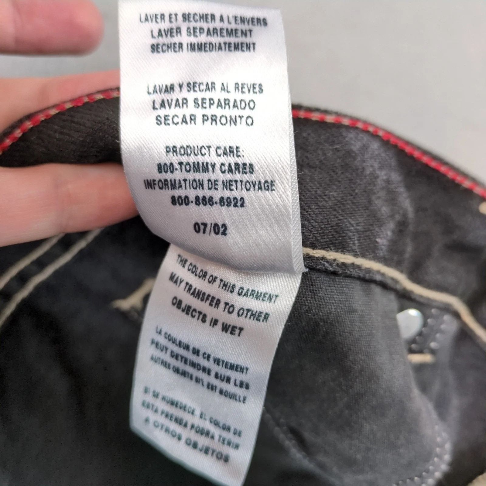 Tommy Hilfiger Vtg Tommy Hilfiger Jeans Men's 34x30 Black Denim 2002 Y2K Size 38" / US 16 / IT 52 - 9 Thumbnail