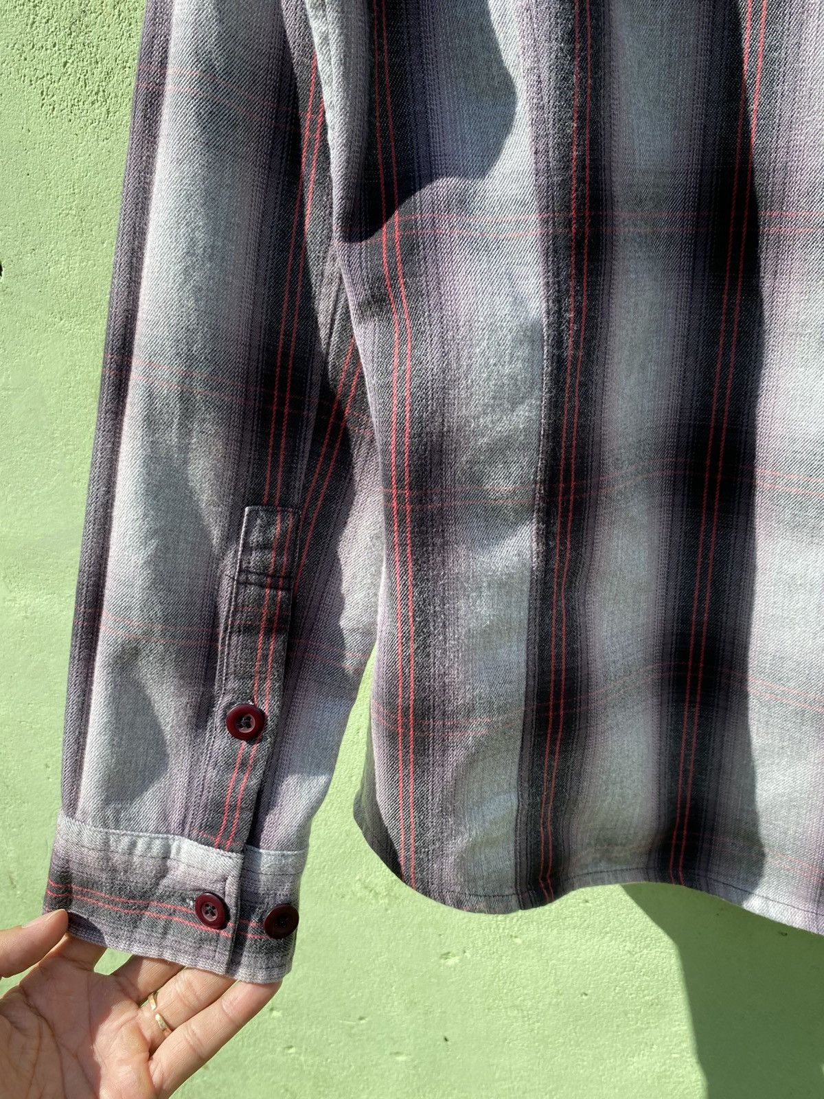 Japanese Brand Net Man Slim Fit Classic Grey Plaid Hoodie Full Zip Casual Size US L / EU 52-54 / 3 - 14 Thumbnail