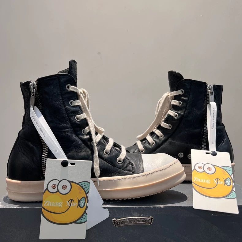 Rick Owens rick owens Classic cowhide high-top large Converse board sh Size US 6.5 / EU 39-40 - 3 Thumbnail