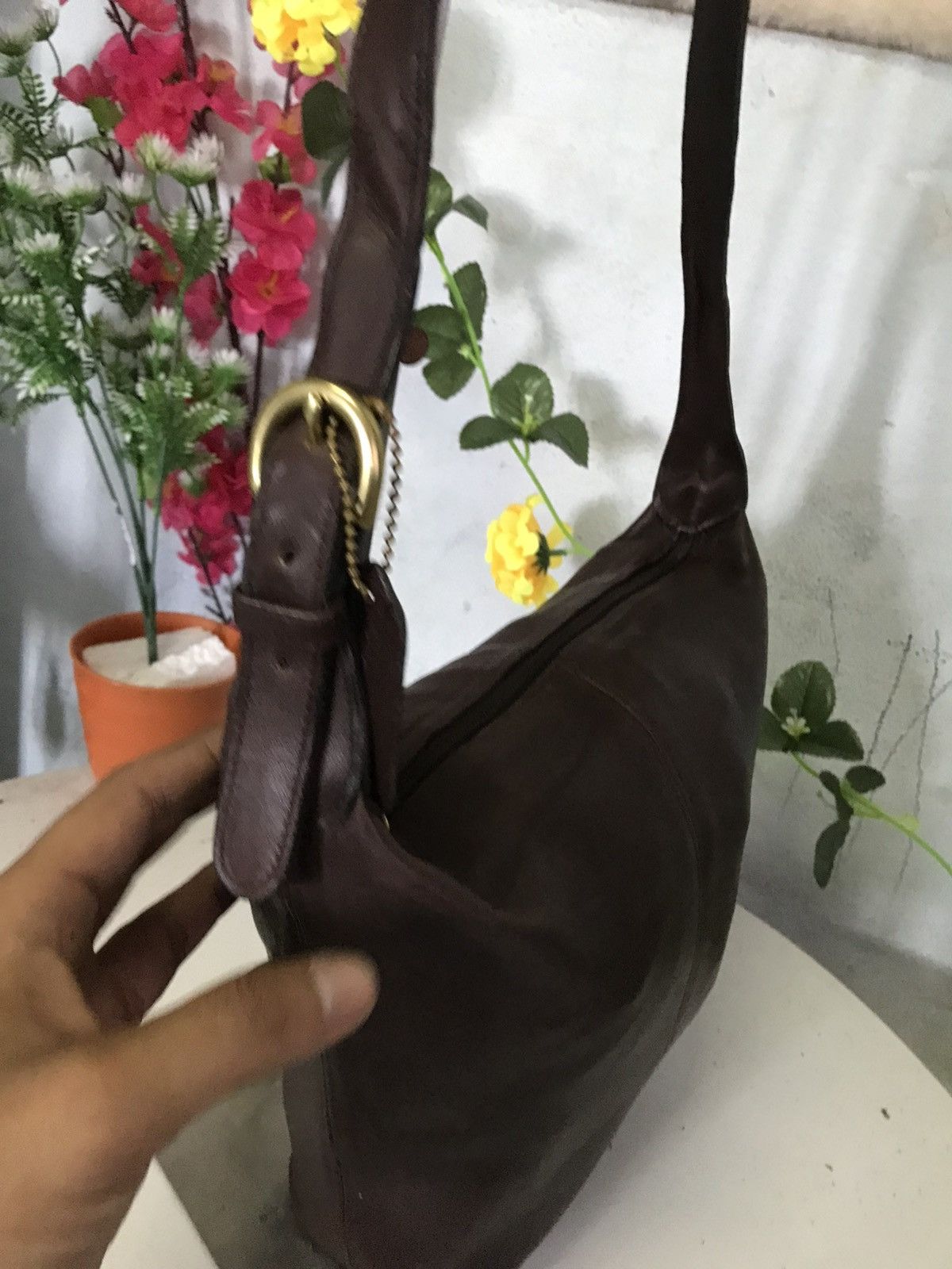 Coach × Leather × Vintage 90s Coach Vintage Leather Size ONE SIZE - 3 Thumbnail