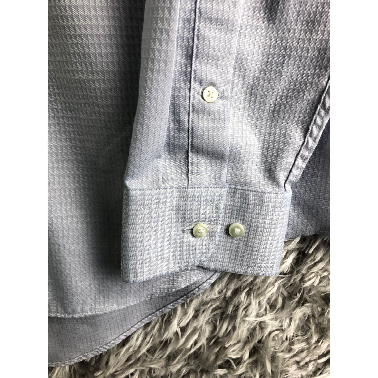 Nordstrom Nordstrom Rack Trim Fit Mens 17 34-35 Blue Long Sleeve Spread Collar Shirt Shirt Mens Blue Long Sleeve Spread Collar Shirt Size US XL / EU 56 / 4 - 3 Thumbnail