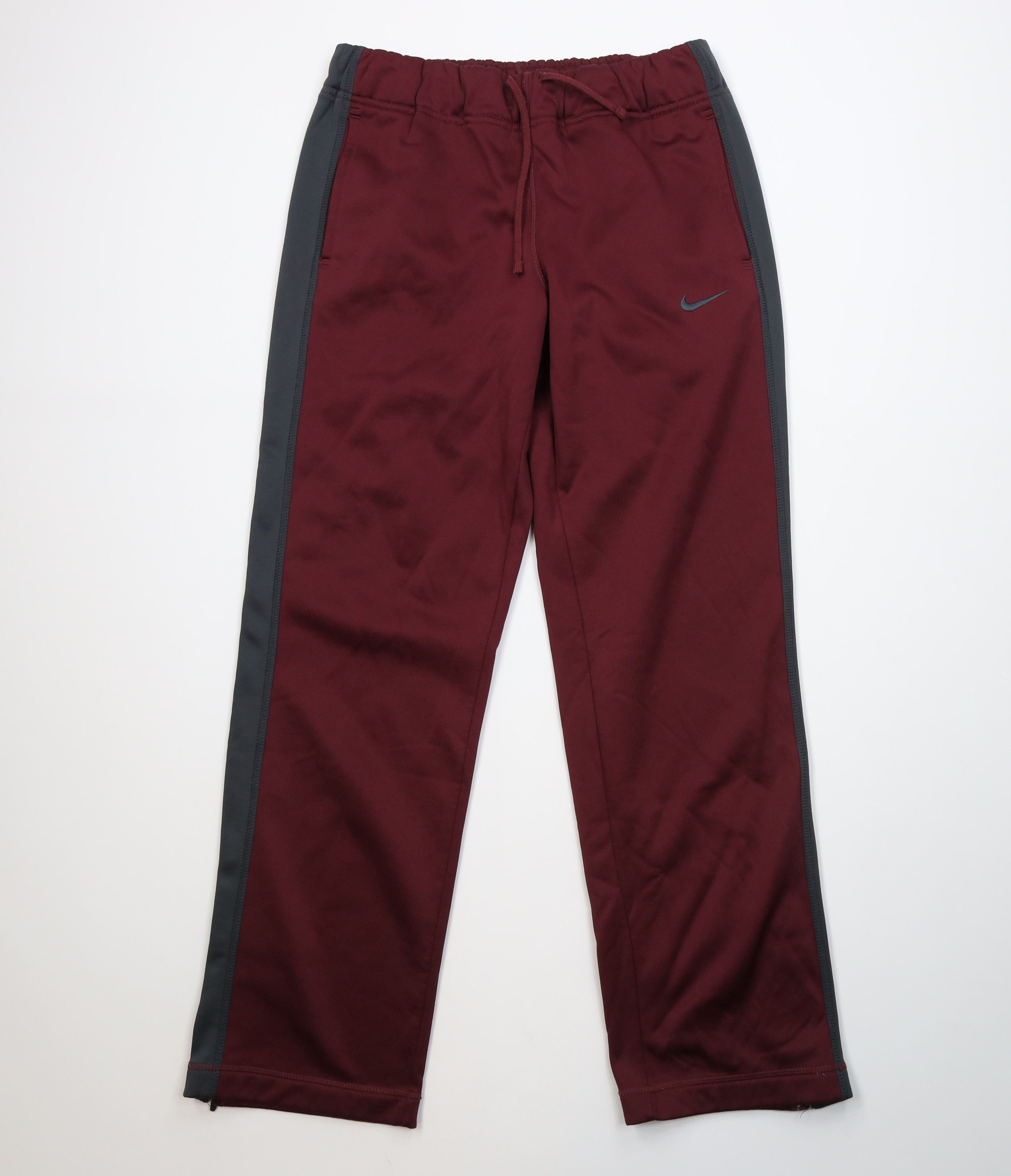 Nike Vintage Y2K Nike Therma Fit Block Wide Leg Sweatpants Maroon Size US 34 / EU 50 - 1 Thumbnail