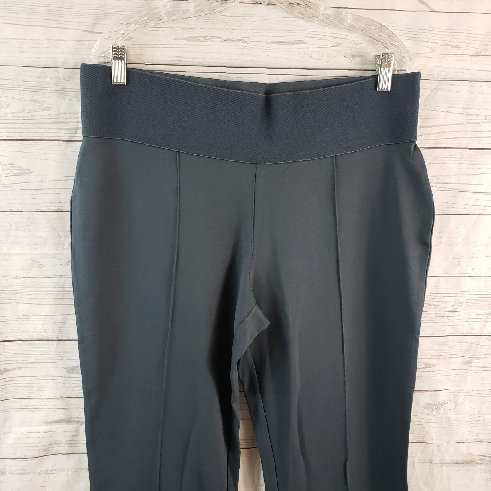 Vintage DG2 Diane Gilman Womens Pull On Pants PXL Gray Blue High Rise Pants Womens Pull On Gray Blue PXL 28in Inseam 11.5 Rise Bootcut Petite Shoes Womens Size 40" / US 18 - 4 Thumbnail