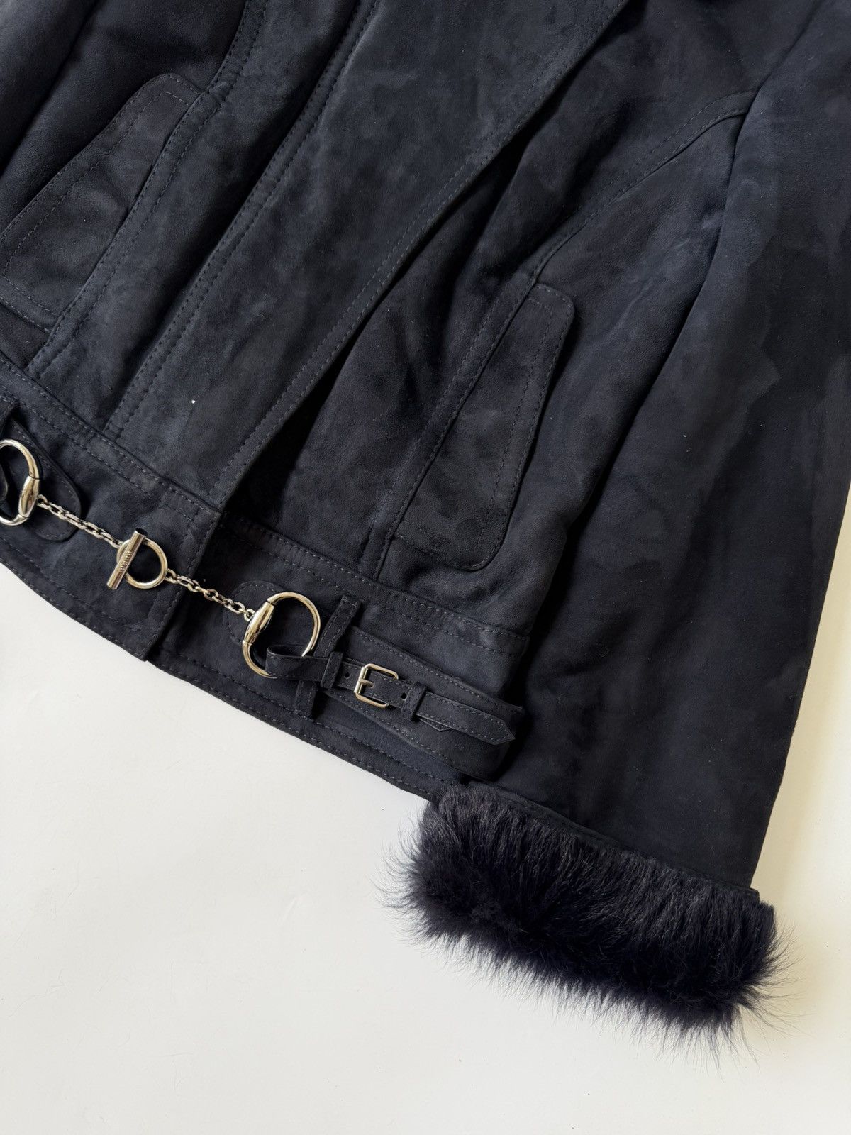 Gucci 2000s Rare Gucci Tom Ford Shearling horsebit Jacket Size S / US 4 / IT 40 - 5 Thumbnail