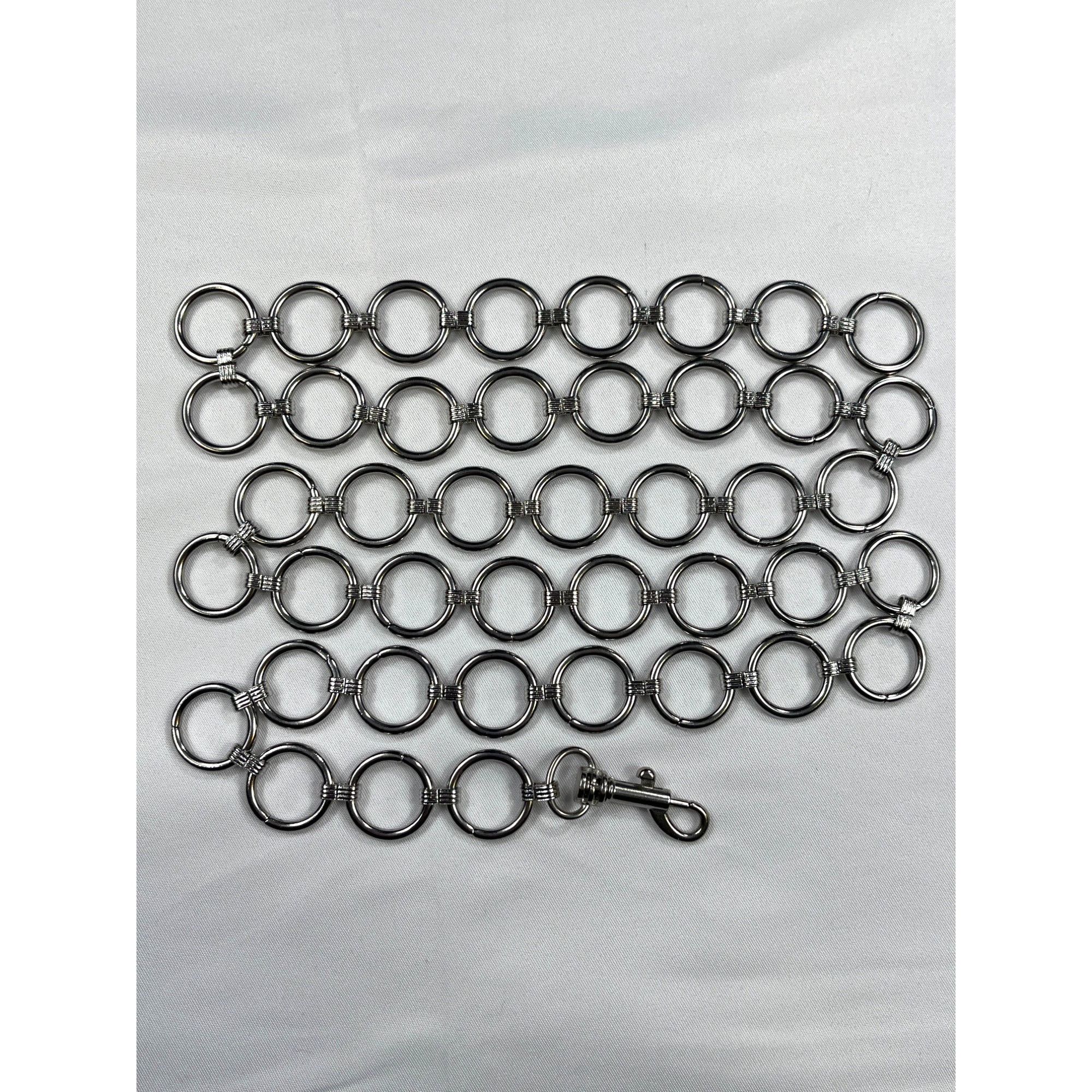 Other Womens Silver Tone Circular Link Chain Belt SKU 7573 Size ONE SIZE - 5 Thumbnail