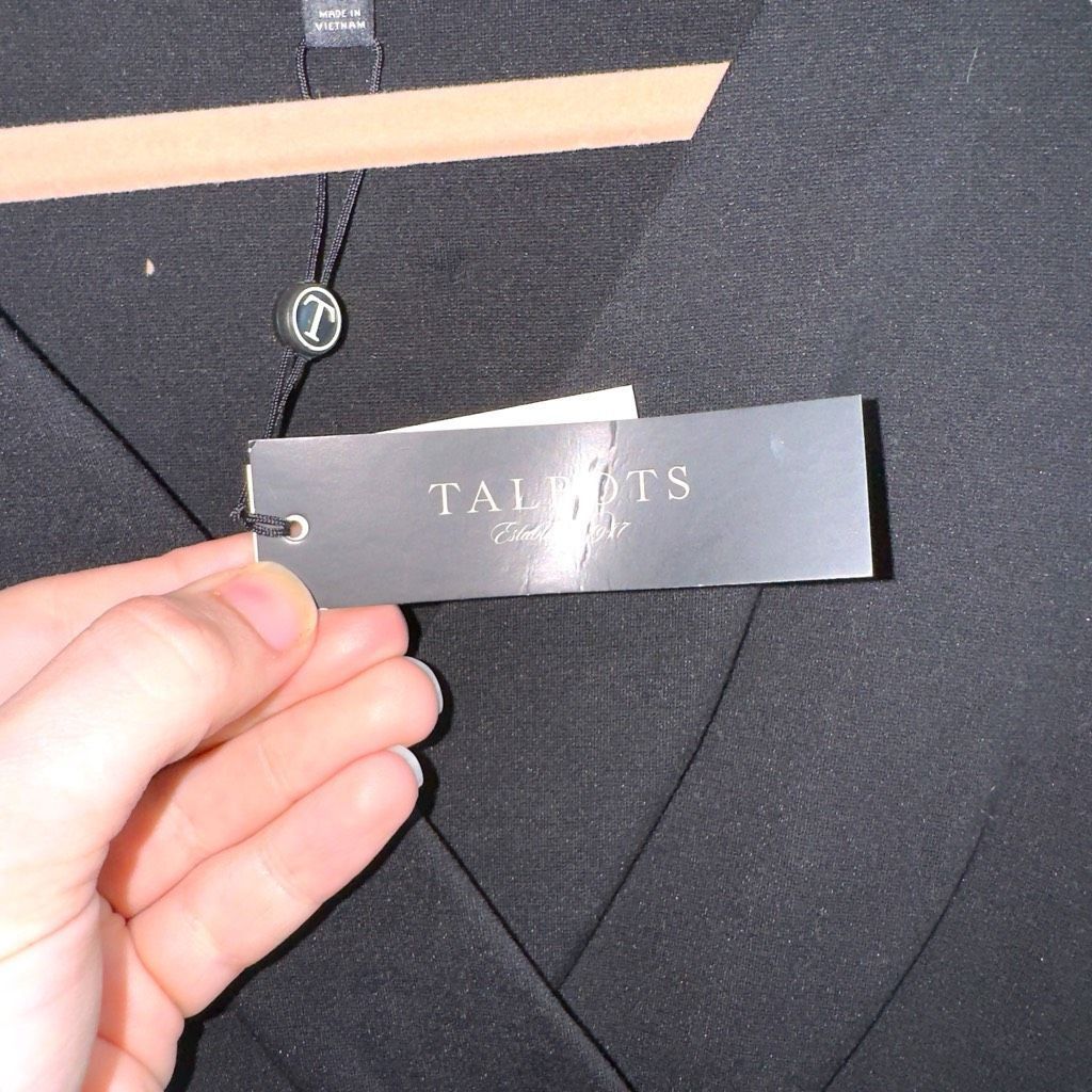 Other NWT Talbots Black L/S V-Neck Knit Dress Sz 6 Size M / US 6-8 / IT 42-44 - 3 Thumbnail