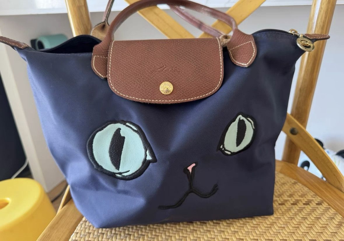 Longchamp LongChamp Blue Cat Face Tote Bag Limited Edition Size ONE SIZE - 1 Thumbnail