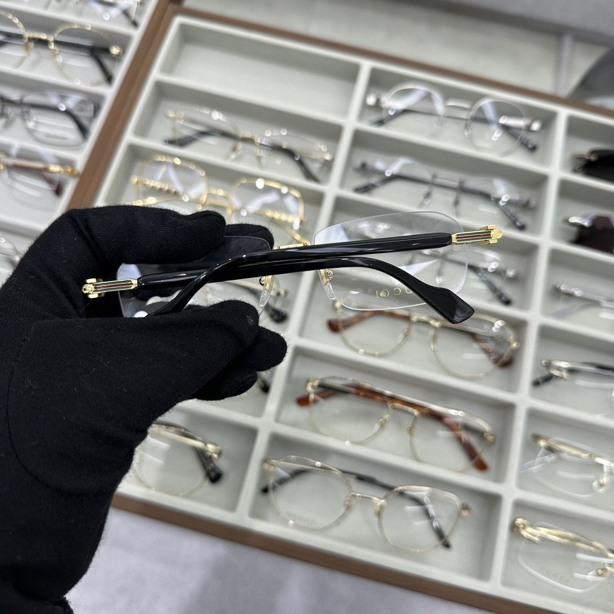 Gucci GUCCI GG1221O 001 EYEGLASSES Size ONE SIZE - 3 Thumbnail